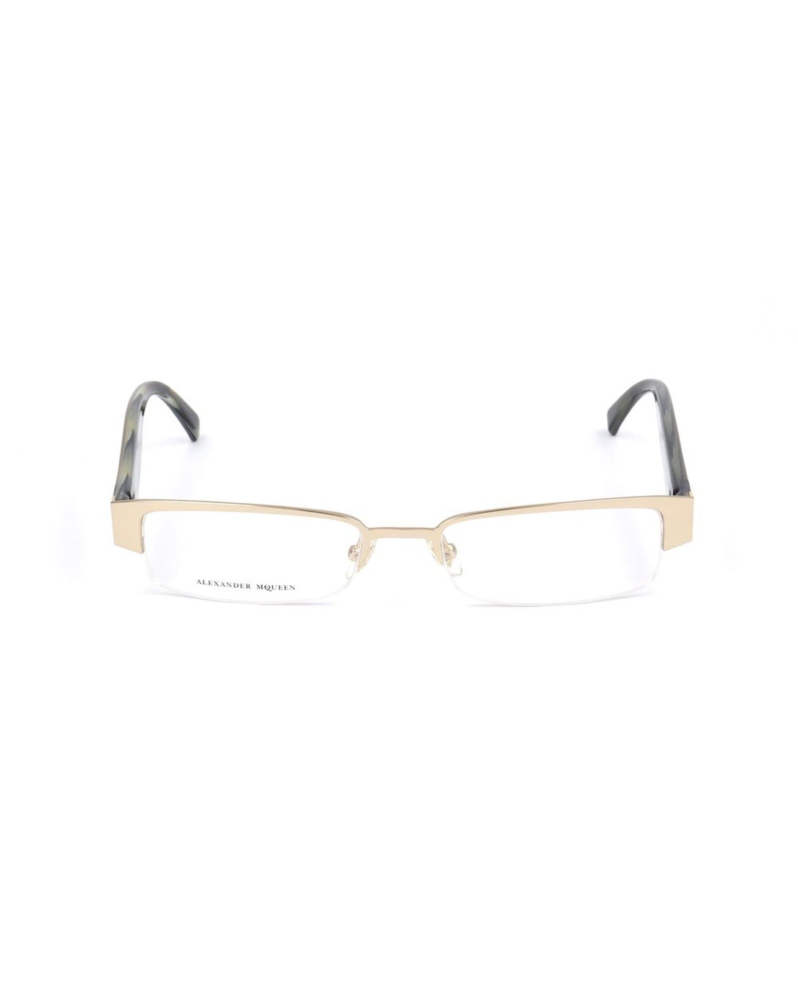 Alexander McQueen Unisex's Gold Metal Frames - One Size