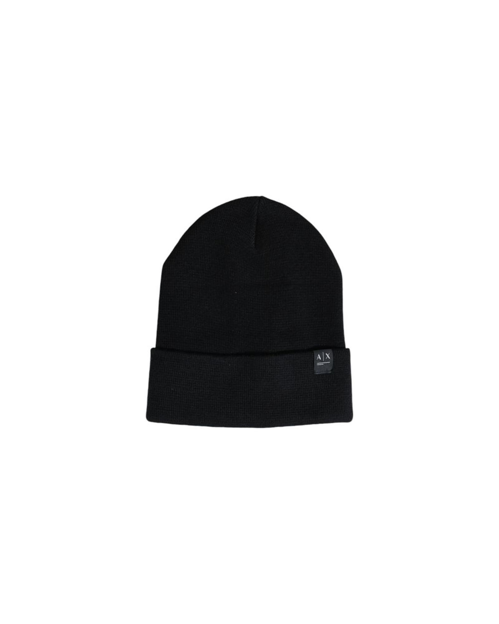 V539-AR-14716200009-UNI-202506111620-00 Armani Exchange Men's Black Polyester Hats & Cap - One Size - Image 1
