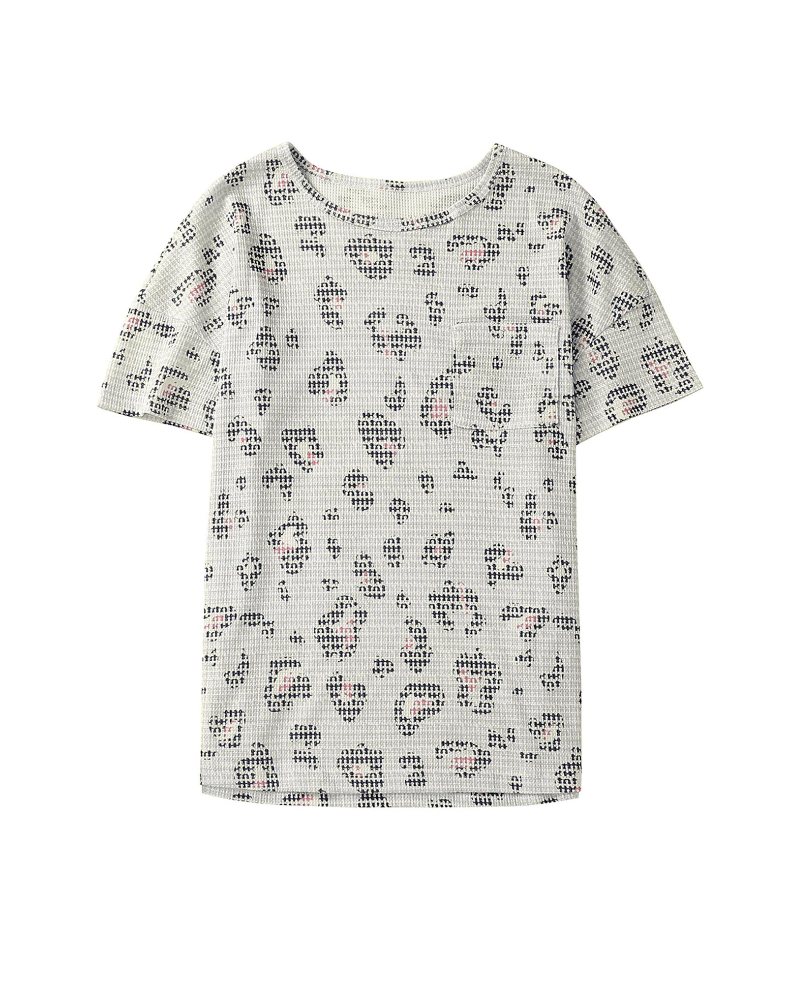 V539-AZEXDC25114920-20-M-202508251620-00 Azura Exchange Waffle Knit Short Sleeve Top - M - Image 1