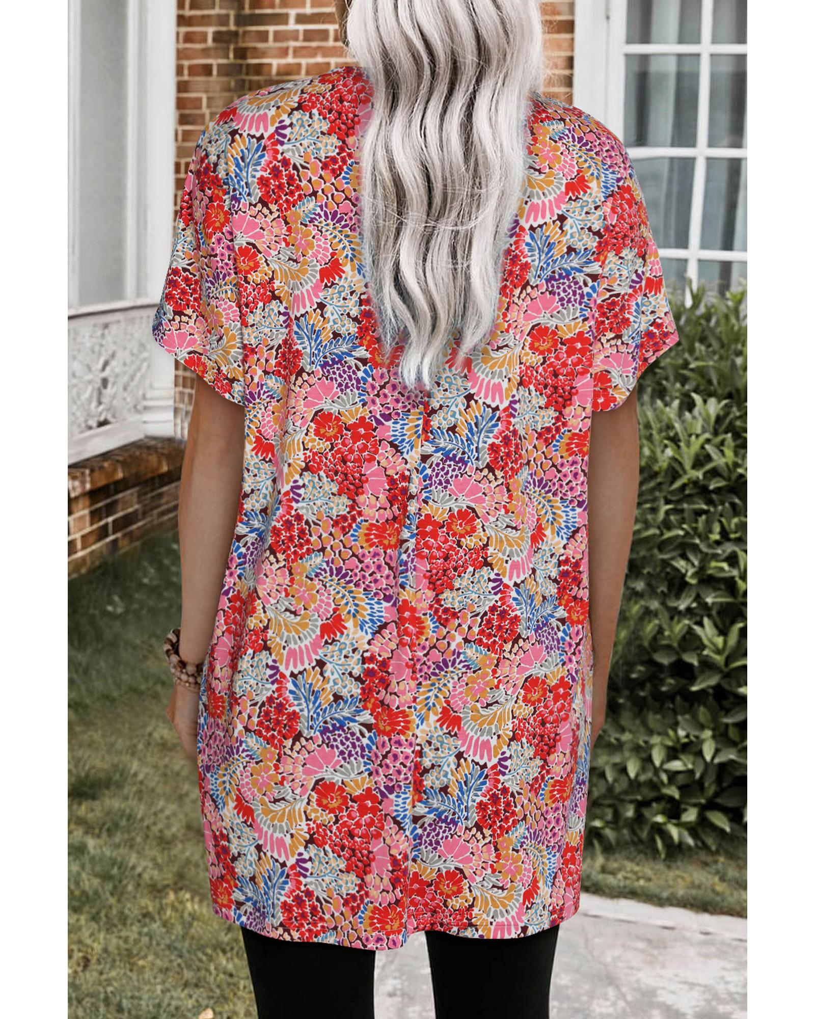 V539-AZEXDC25121671-1022-XL-202508261105-00 Azura Exchange Boho Flower Print Tunic Top - XL - Image 1
