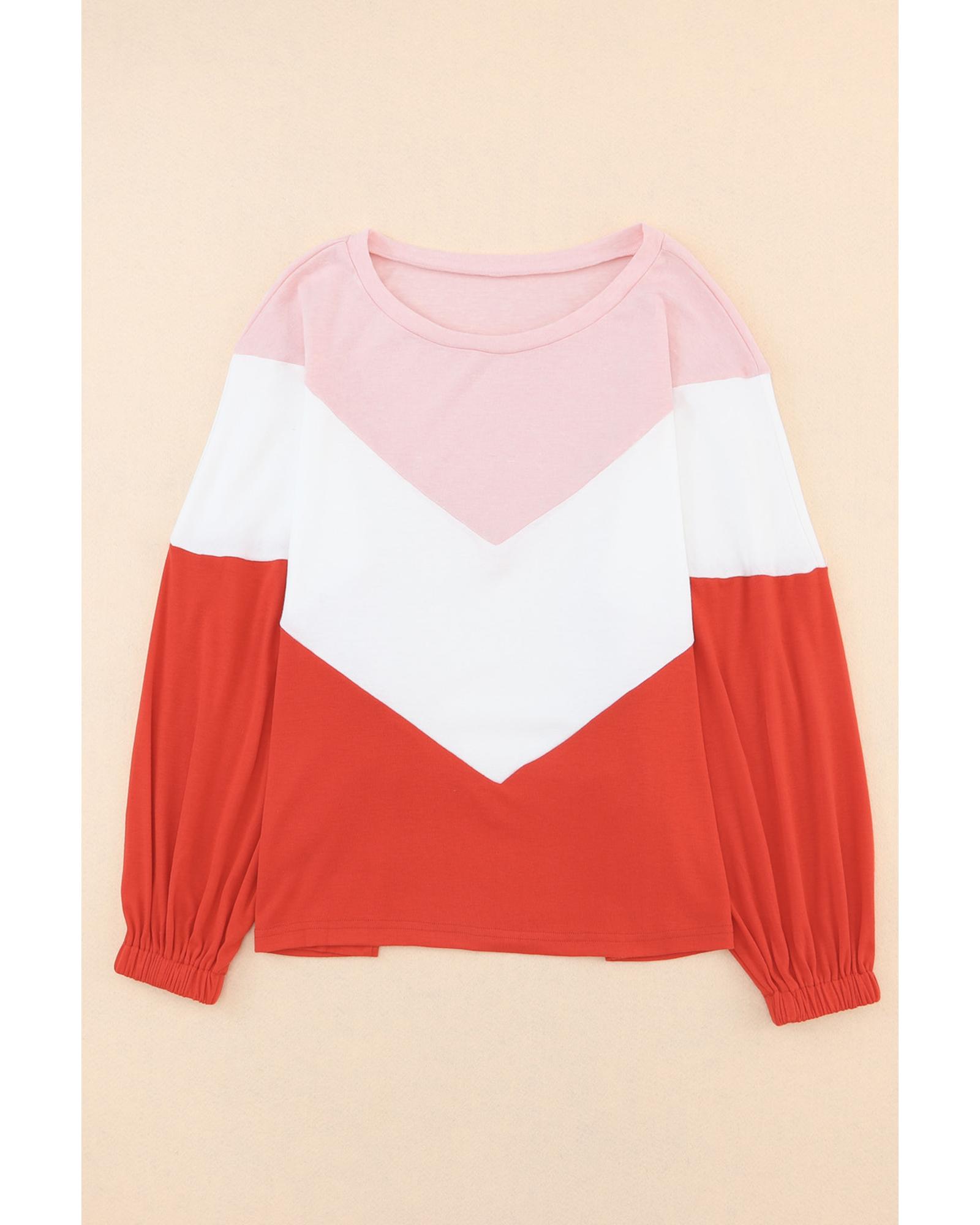V539-AZEXDC25122161-14-L-202508251745-00 Azura Exchange Chevron Knit Top - L - Image 1