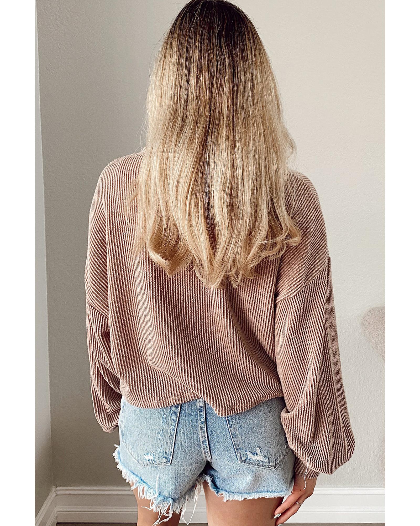 V539-AZEXDC25122662-16-L-202509010155-00 Azura Exchange Drop Shoulder Puff Sleeve Casual Blouse - L - Image 1