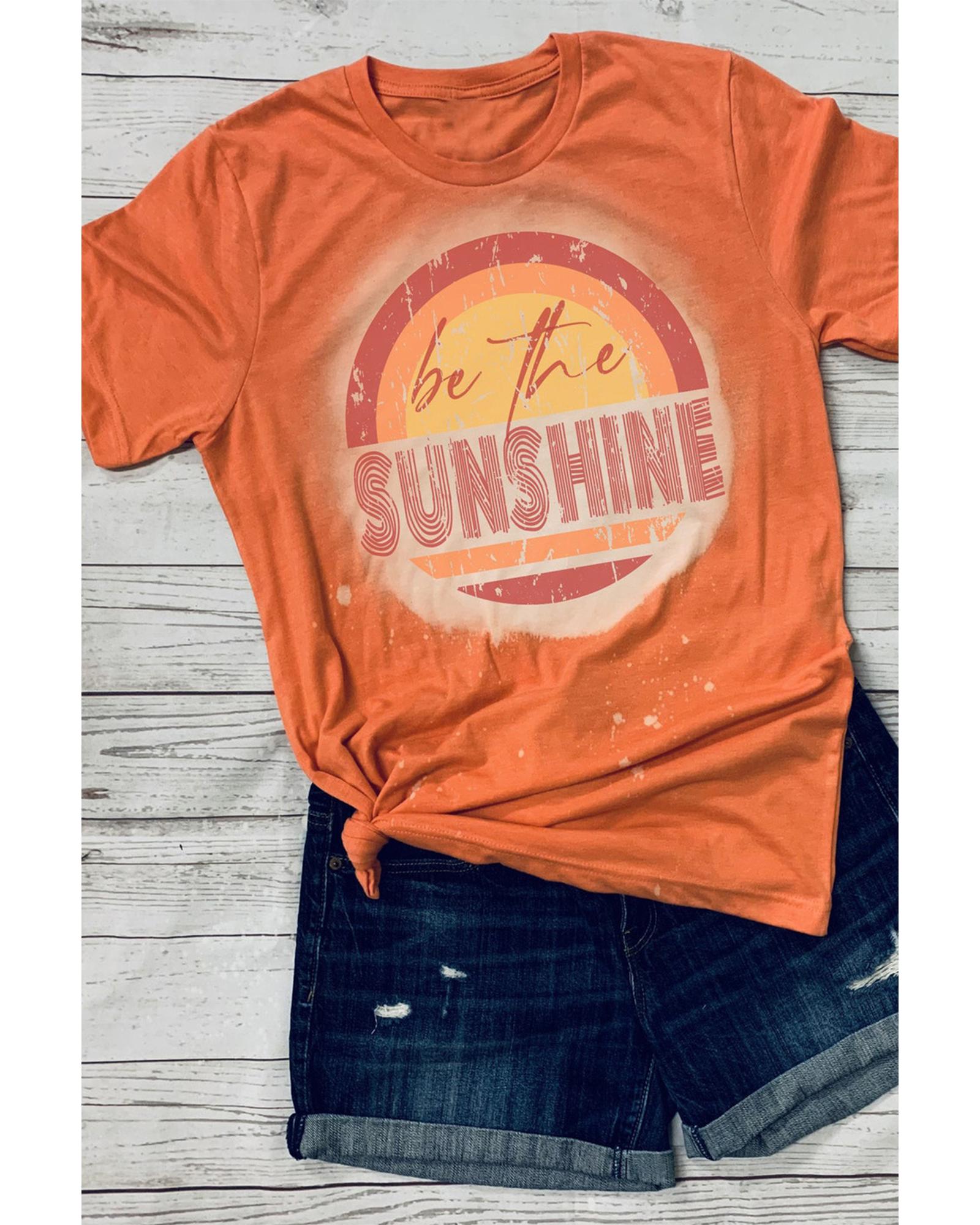 V539-AZEXDC25217354-14-S-166059-00 Azura Exchange Graphic Print Crewneck T-Shirt - Be The Sunshine - S - Image 1