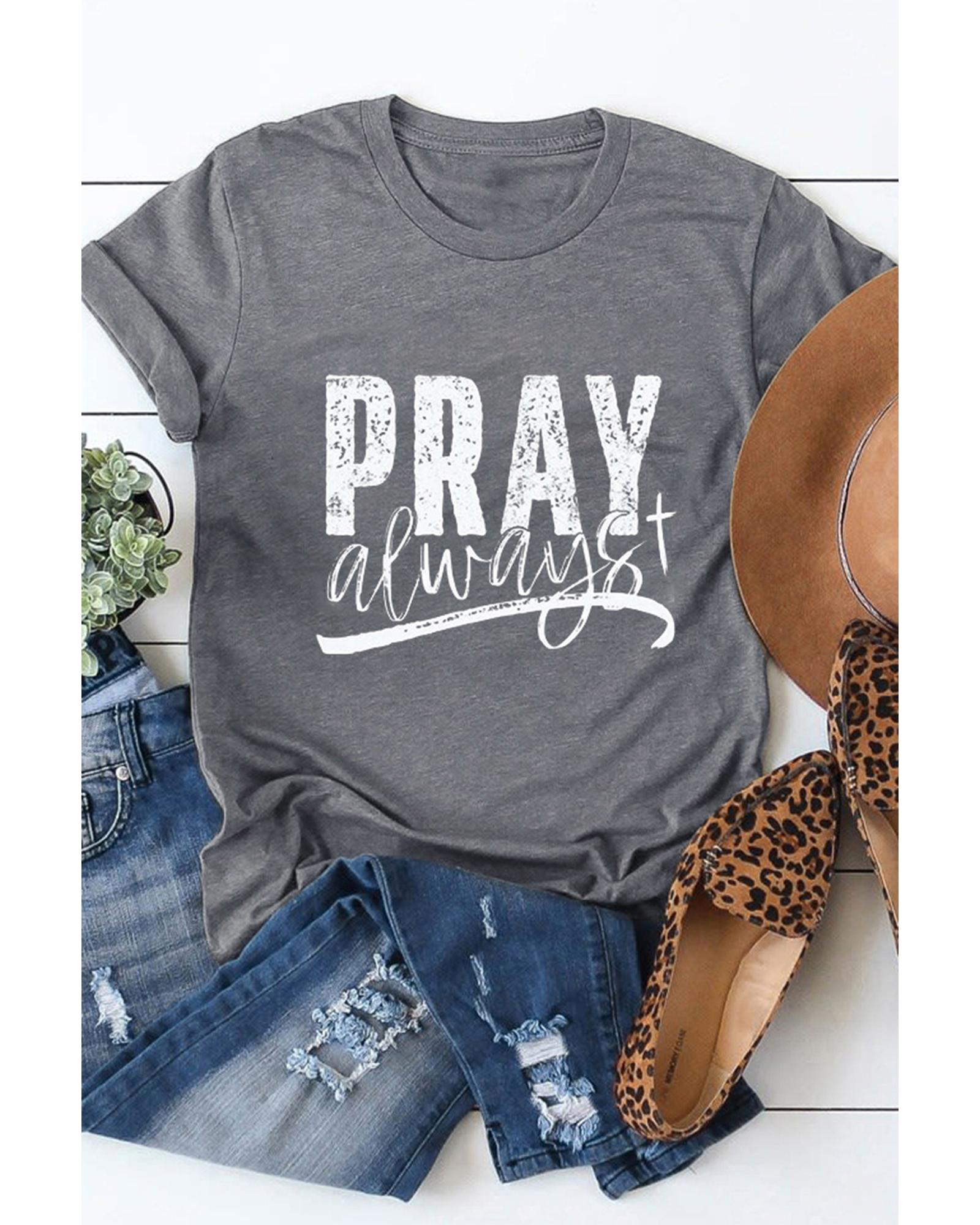 V539-AZEXDC25218034-11-L-202508260230-00 Azura Exchange Pray Always Graphic Tee - L - Image 1