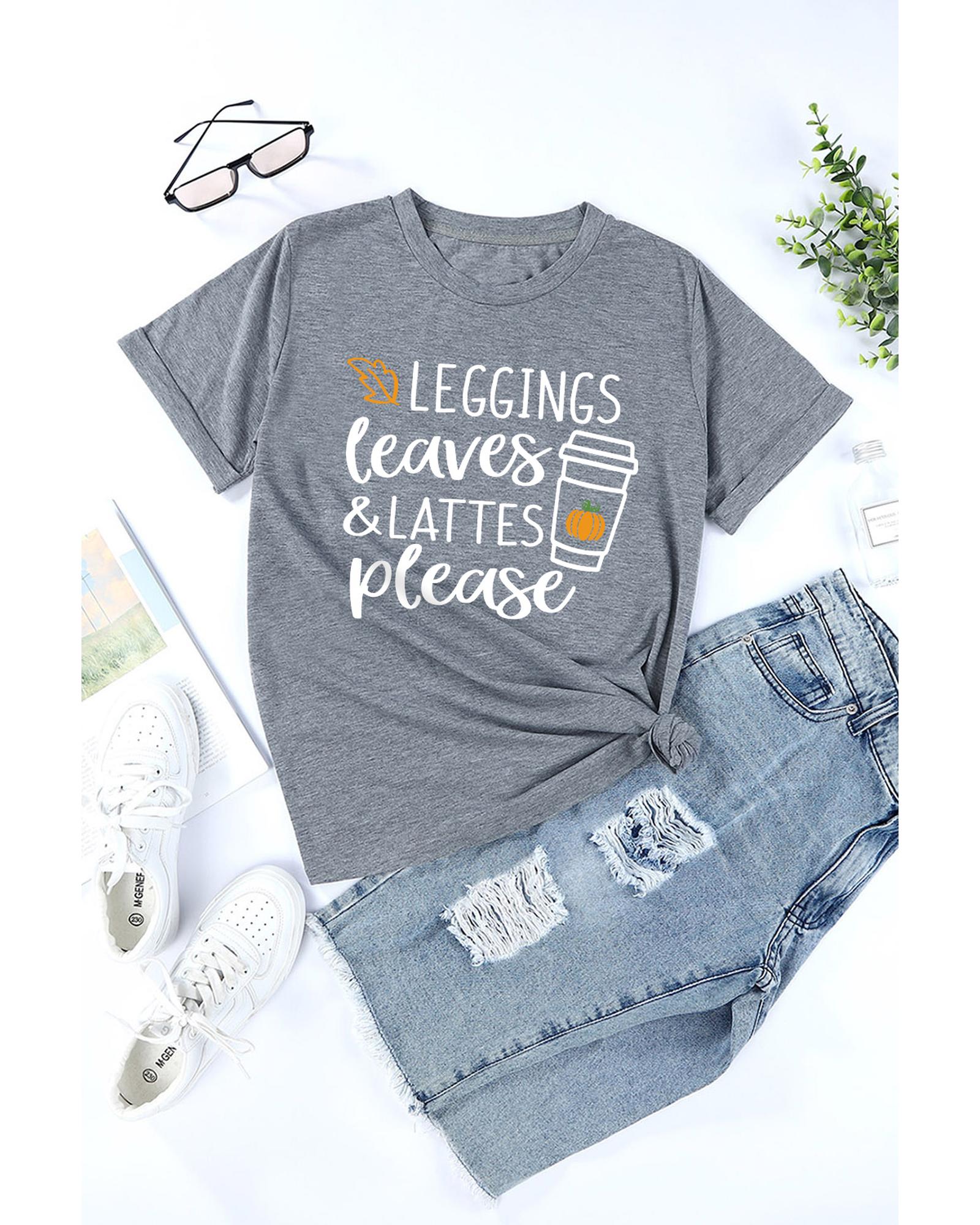 V539-AZEXDC25218267-11-2XL-202508260510-00 Azura Exchange Leaves and Lattes Please Graphic Tee - 2XL - Image 1