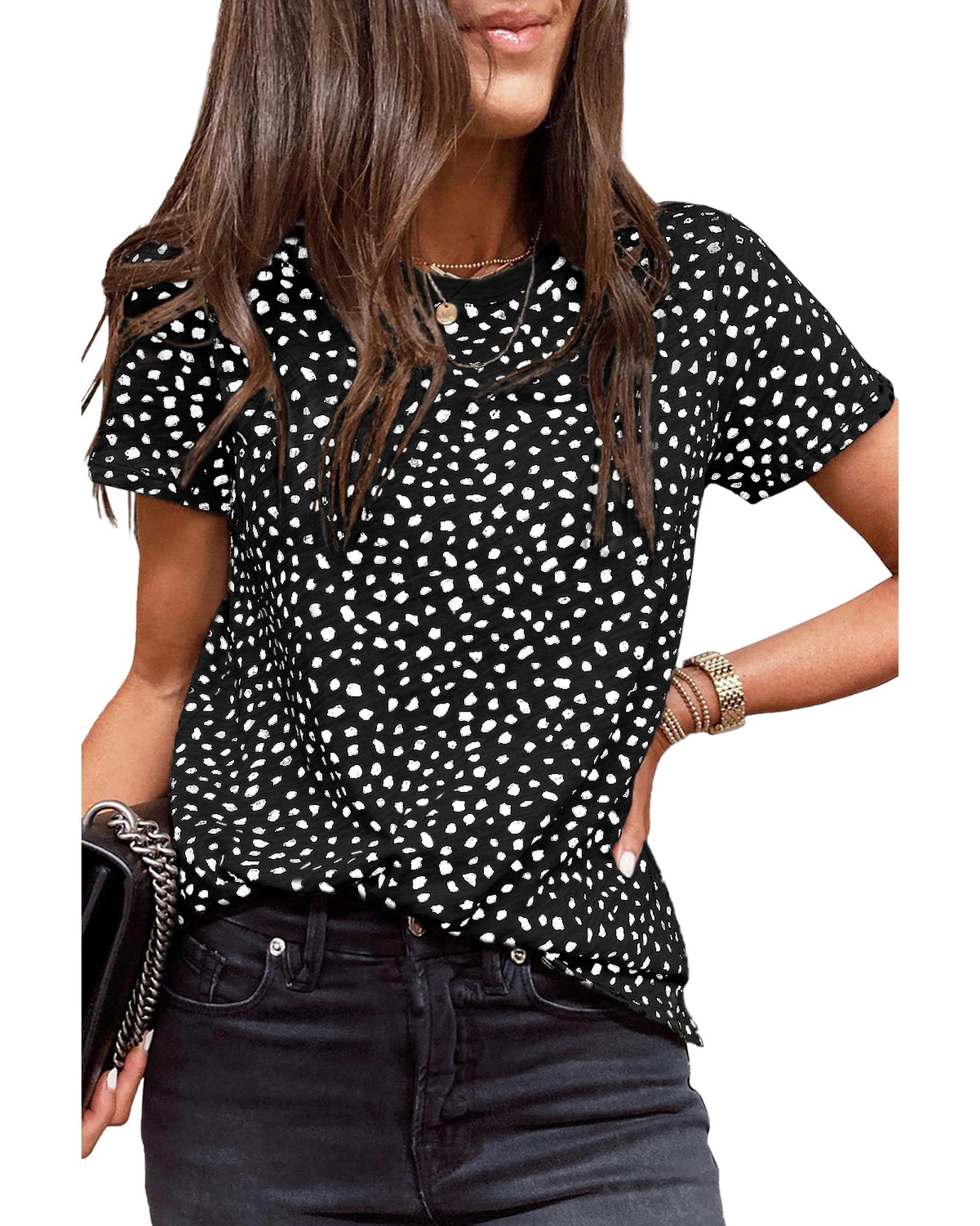 V539-AZEXDC25218993-2-M-202508261405-00 Azura Exchange Cheetah Print Short Sleeve T Shirt - M - Image 1