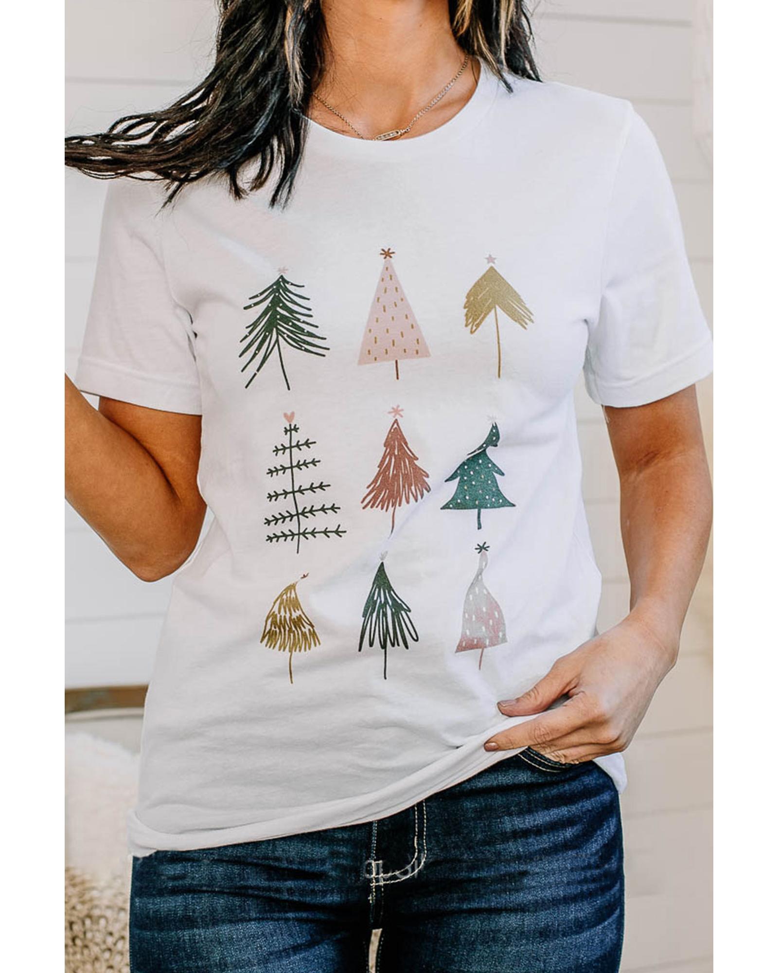 V539-AZEXDC25219083-1-S-162957-00 Azura Exchange Christmas Tree Graphic Tee - S - Image 1