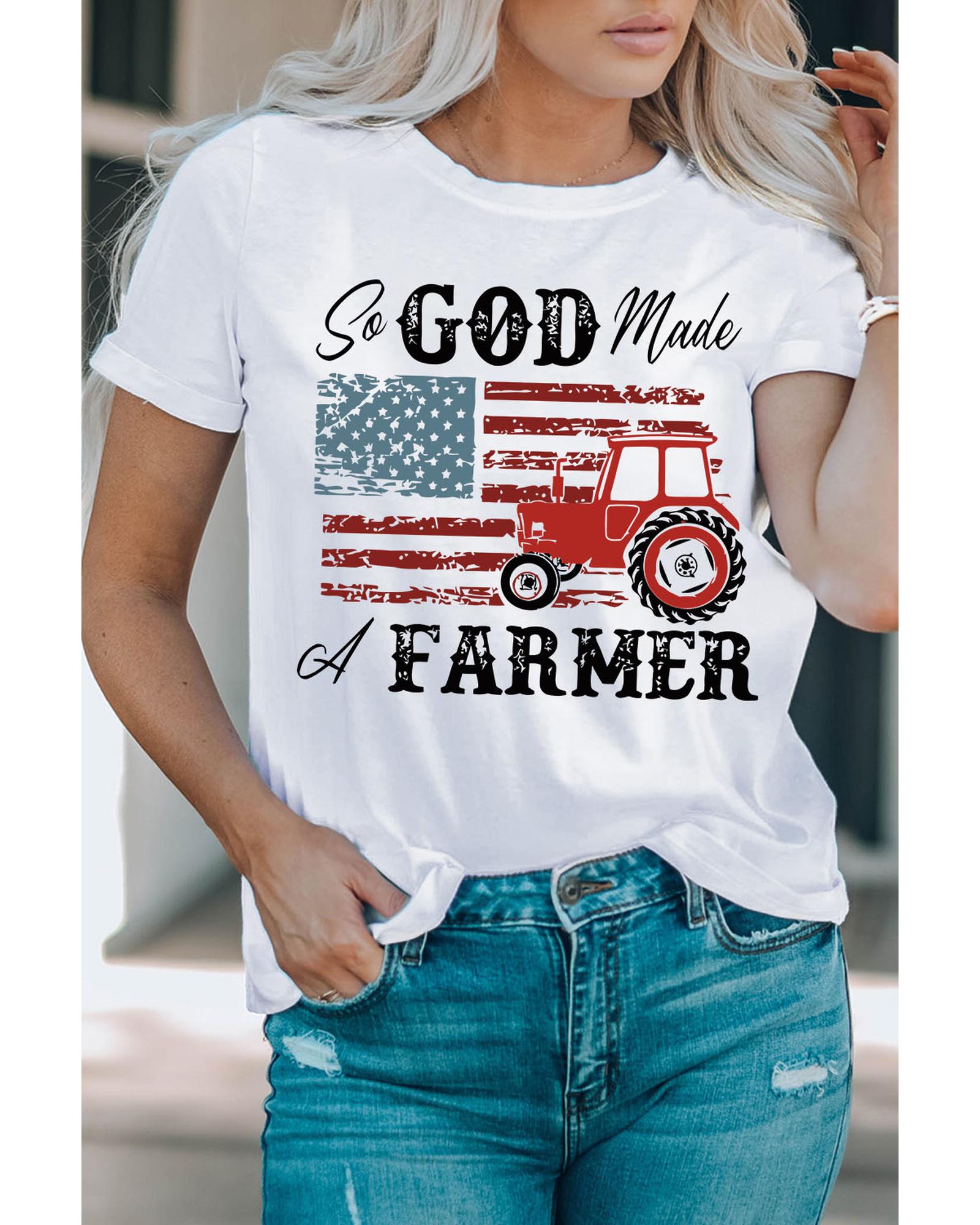 V539-AZEXDC25220253-1-XL-202508260130-00 Azura Exchange Graphic Tee with a Farmer-inspired Design - XL - Image 1