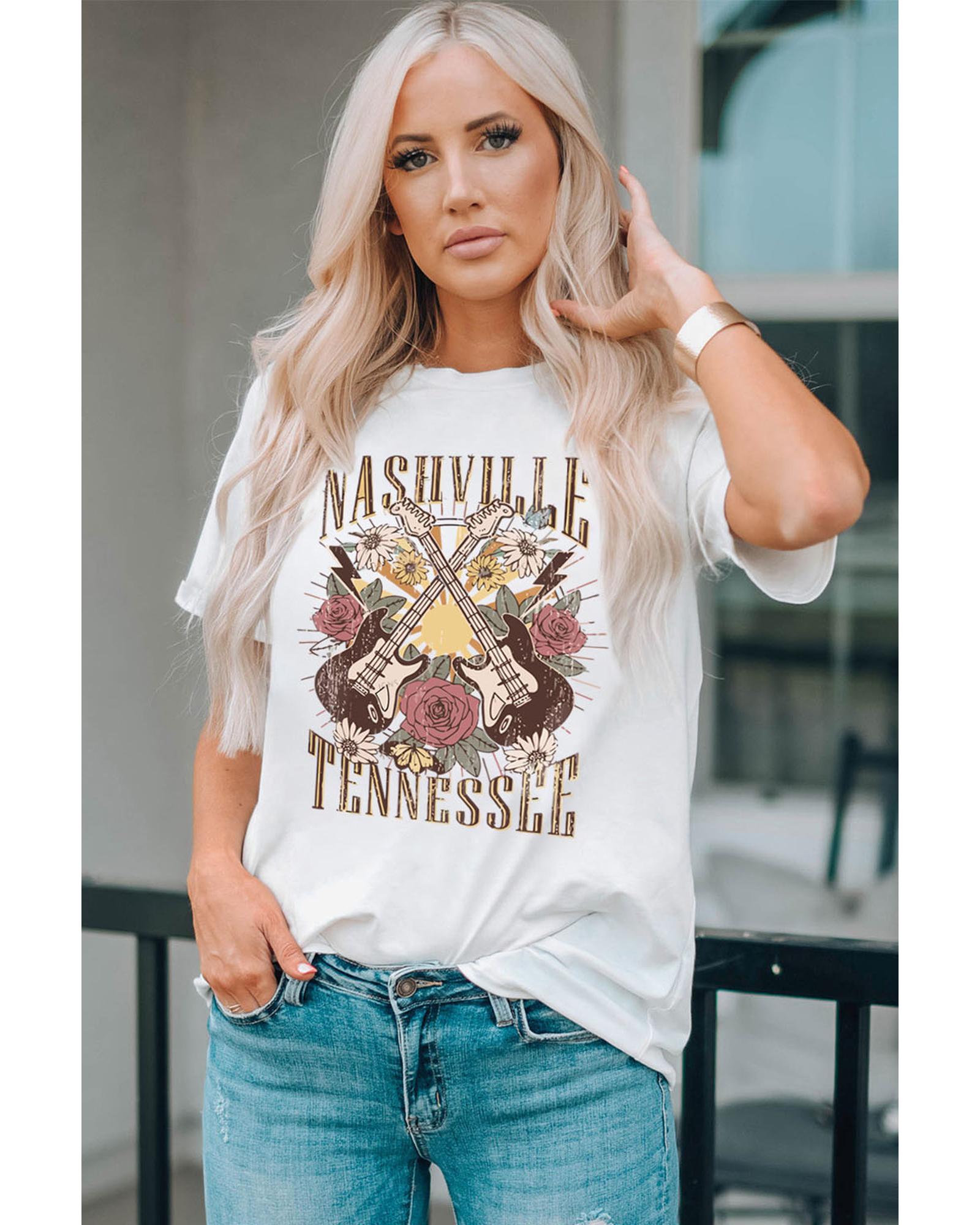 V539-AZEXDC25220452-1-XL-202508252140-00 Azura Exchange Rose Graphic Print T-Shirt - XL - Image 1