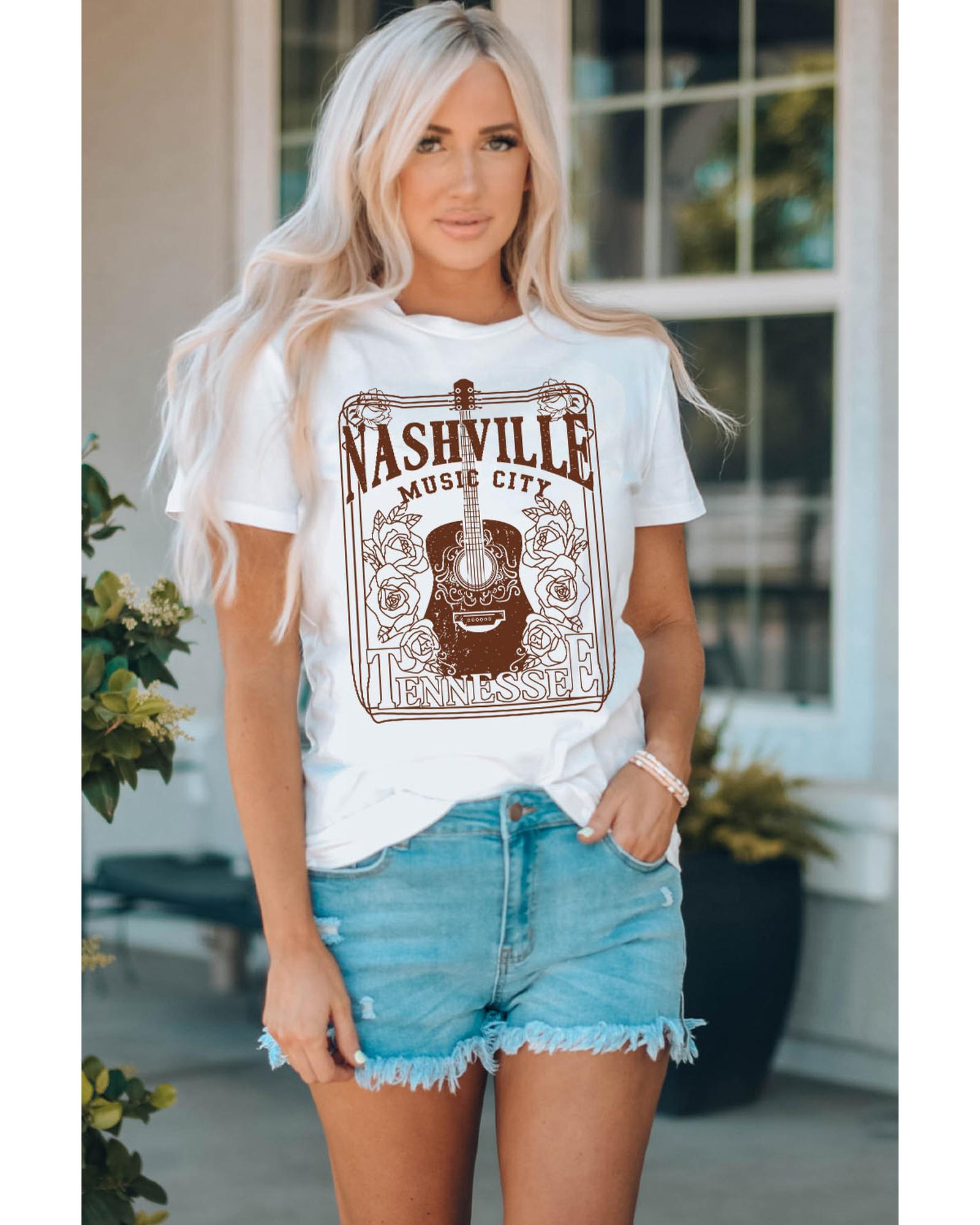 V539-AZEXDC25220605-1-XL-202508290505-00 Azura Exchange Nashville Music City Graphic Tee - XL - Image 1