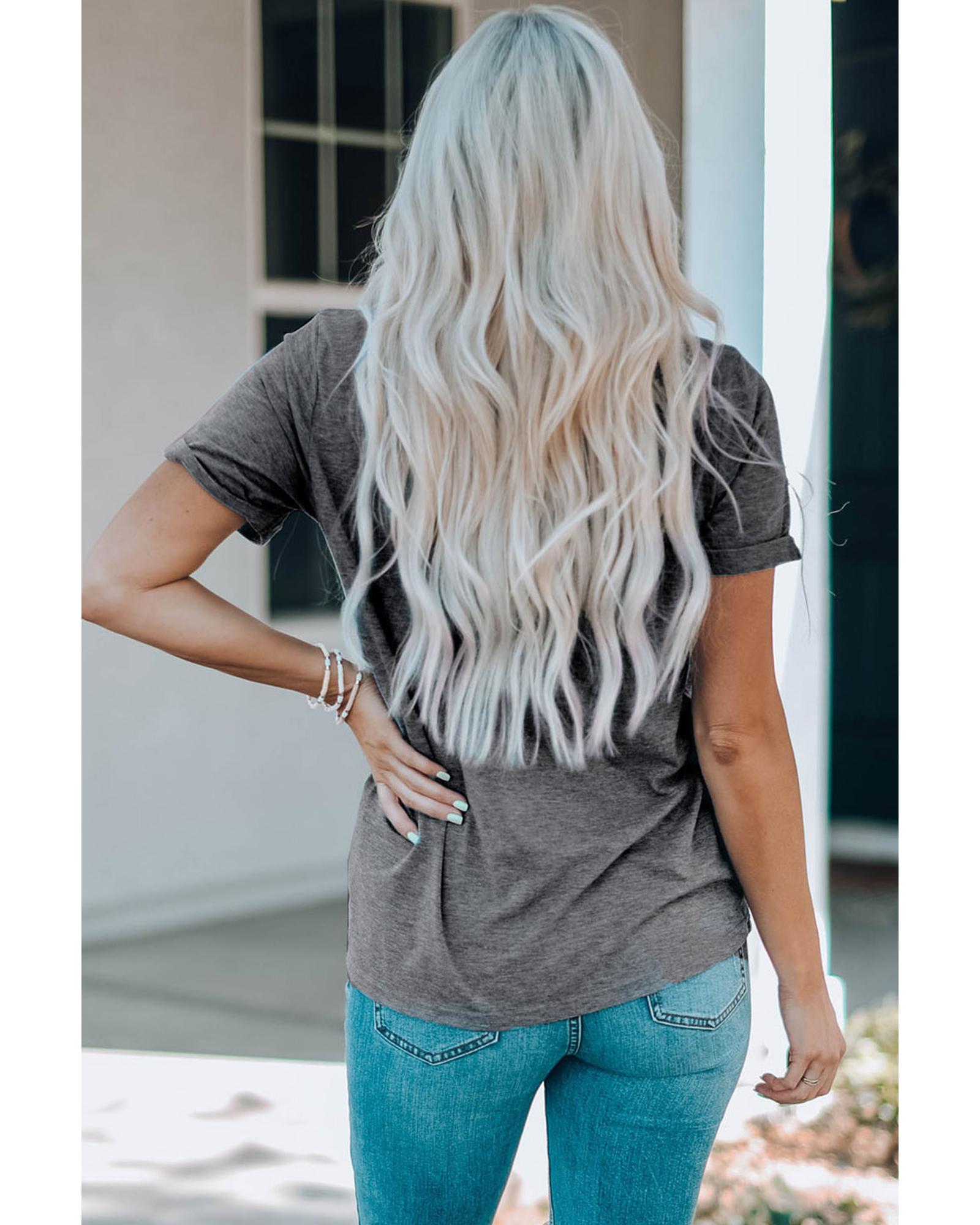 V539-AZEXDC25221759-11-XL-202508271855-00 Gray USA Flag Drink Cans Slogan Graphic Tee - XL - Image 1