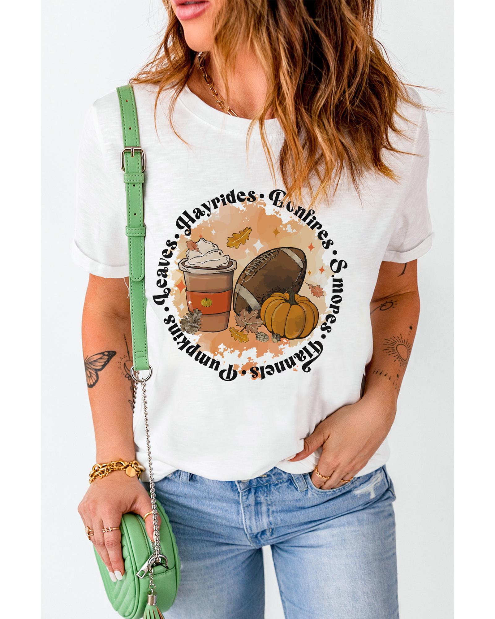 V539-AZEXDC25222305-1-L-202508261325-00 Azura Exchange Pumpkin Rugby Graphic Print Tee - L - Image 1