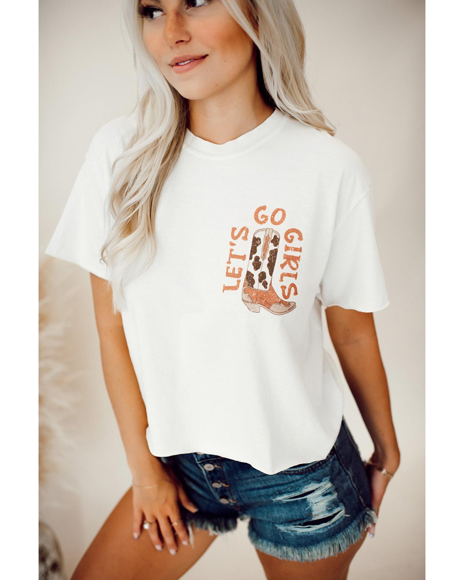 V539-AZEXDC25222748-1-M-202508251925-00 Azura Exchange Double-Side Cowboy Hat & Boots Graphic Tee - M - Image 1