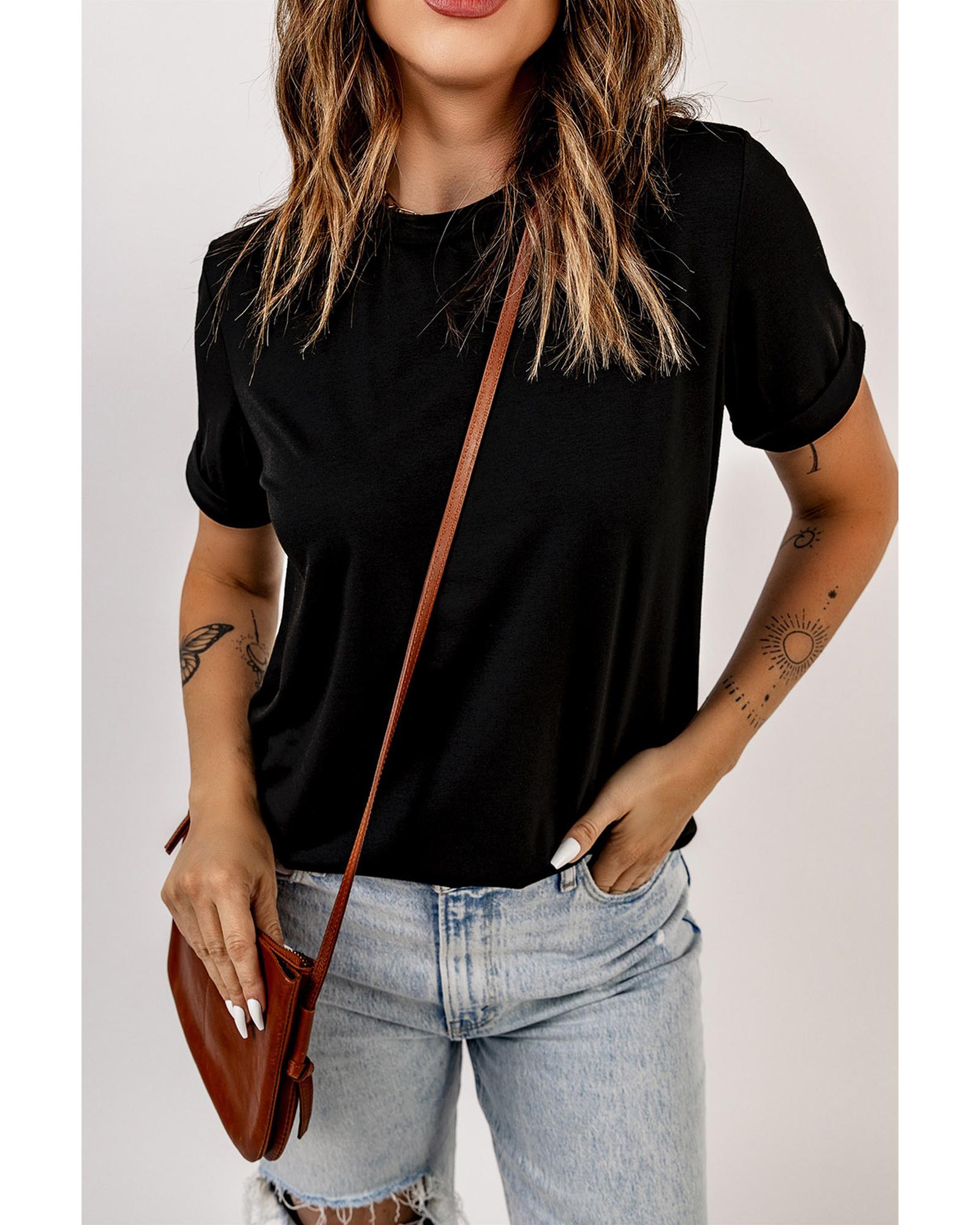 V539-AZEXDC2526272-2-S-163480-00 Azura Exchange Essential Crew Neck Tee - S - Image 1
