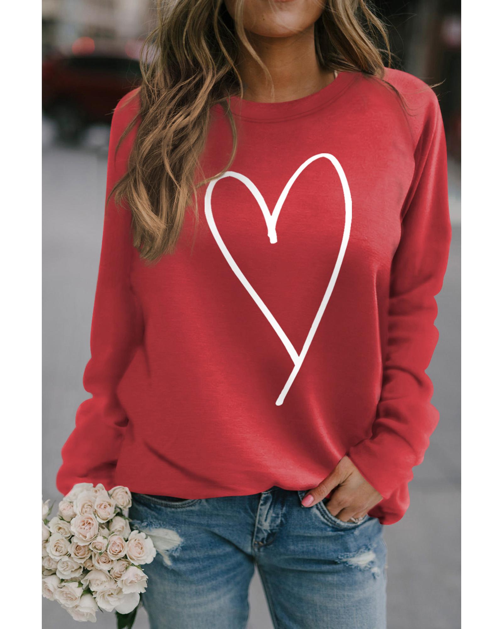 V539-AZEXDC25311437-3-L-202508252105-00 Azura Exchange Heart Graphic Sweatshirt - L - Image 1