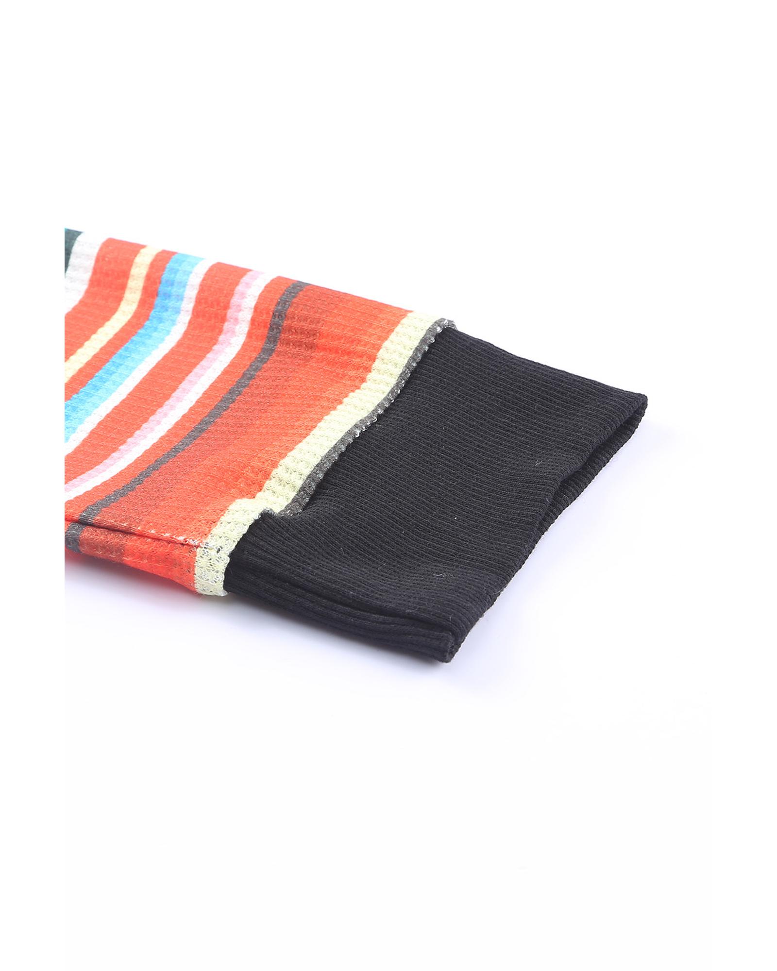 V539-AZEXDC25312316-22-L-202508260925-00 Azura Exchange Striped Patchwork Kangaroo Pocket Hoodie - L - Image 1