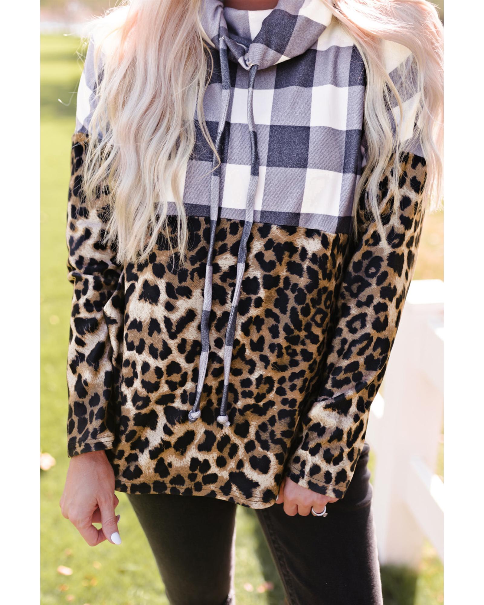 V539-AZEXDC25312368-20-S-161664-00 Azura Exchange Patchwork Cowl Neck Sweatshirt - S - Image 1