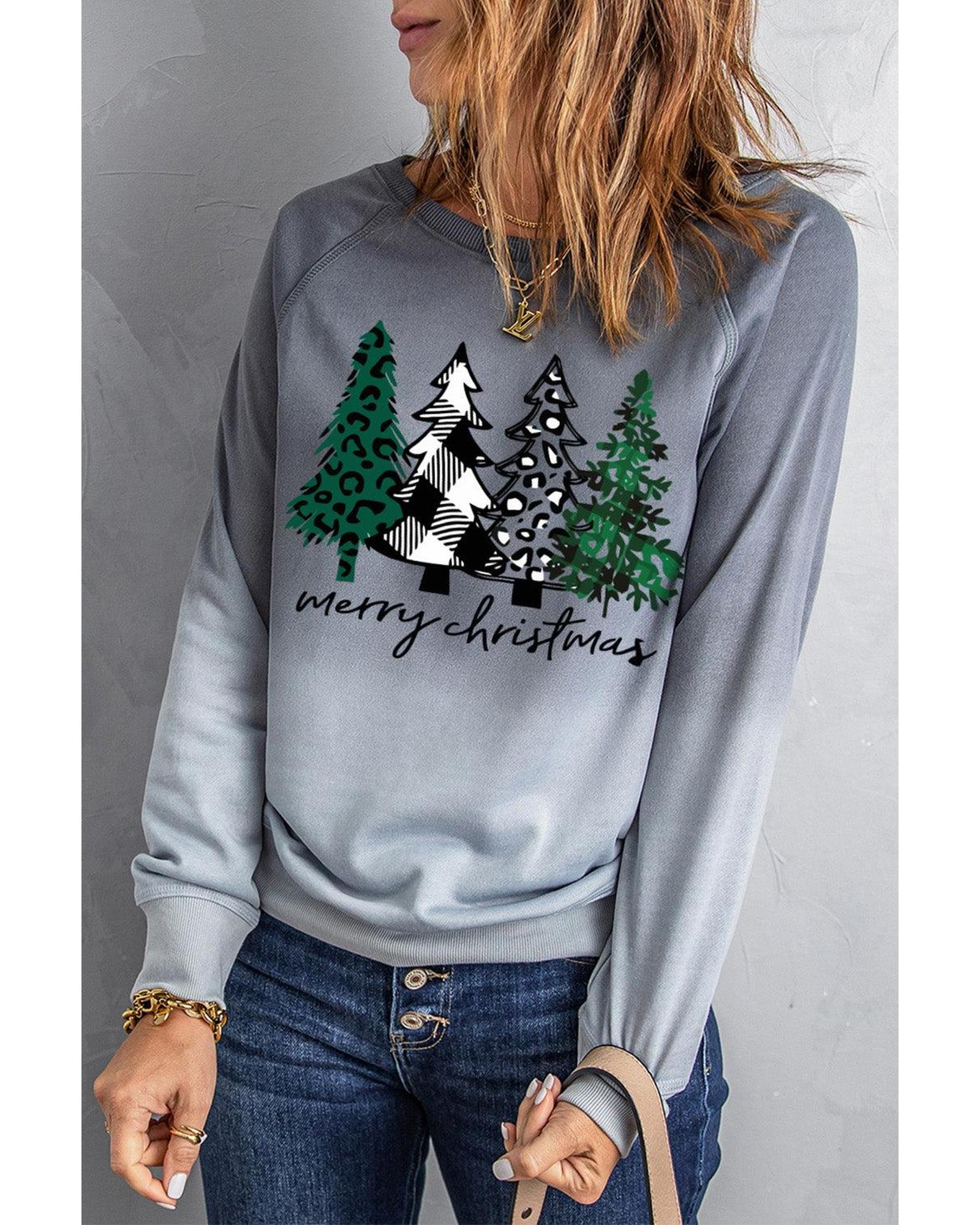 V539-AZEXDC25313590-11-M-202508262315-00 Azura Exchange Merry Christmas Tree Graphic Sweatshirt - M - Image 1