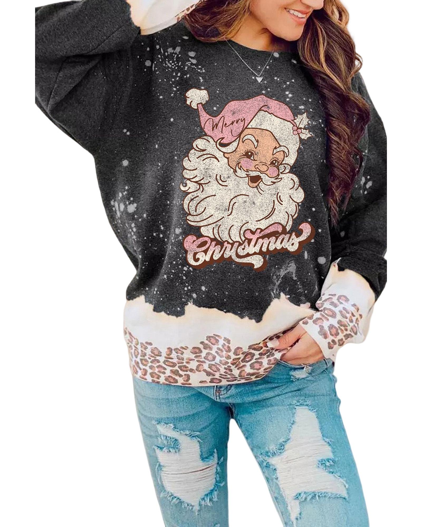 V539-AZEXDC25313639-2-M-202508260245-00 Azura Exchange Leopard Print Graphic Sweatshirt - M - Image 1