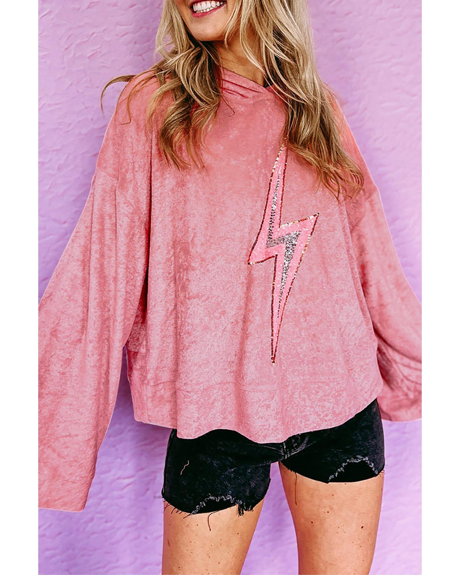 V539-AZEXDC25313968-10-M-202508290510-00 Azura Exchange Sequin Oversized Hoodie - M - Image 1