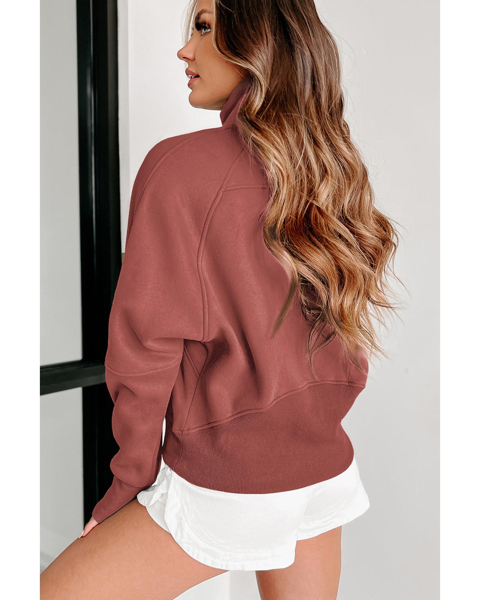 V539-AZEXDC25314642-17-XL-202509010245-00 Azura Exchange Stand Collar Ribbed Sleeve Sweatshirt - XL - Image 1