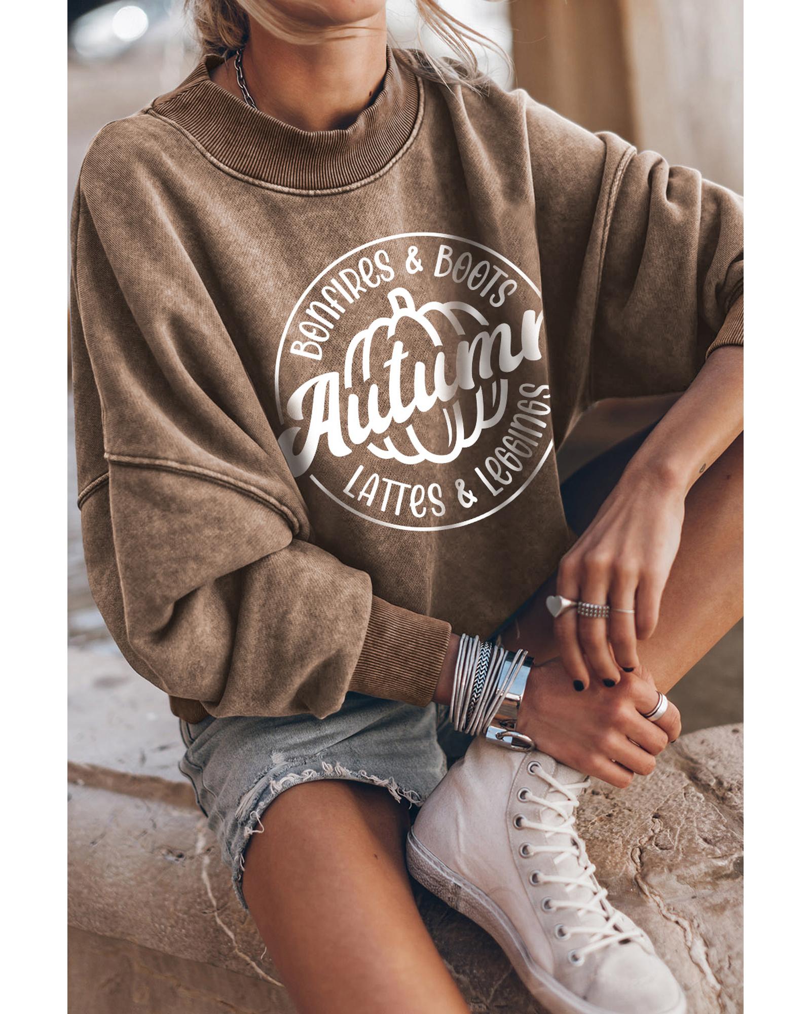 V539-AZEXDC25315579-17-2XL-202508291140-00 Azura Exchange Autumn Pumpkin Print Drop Shoulder Sweatshirt - 2XL - Image 1