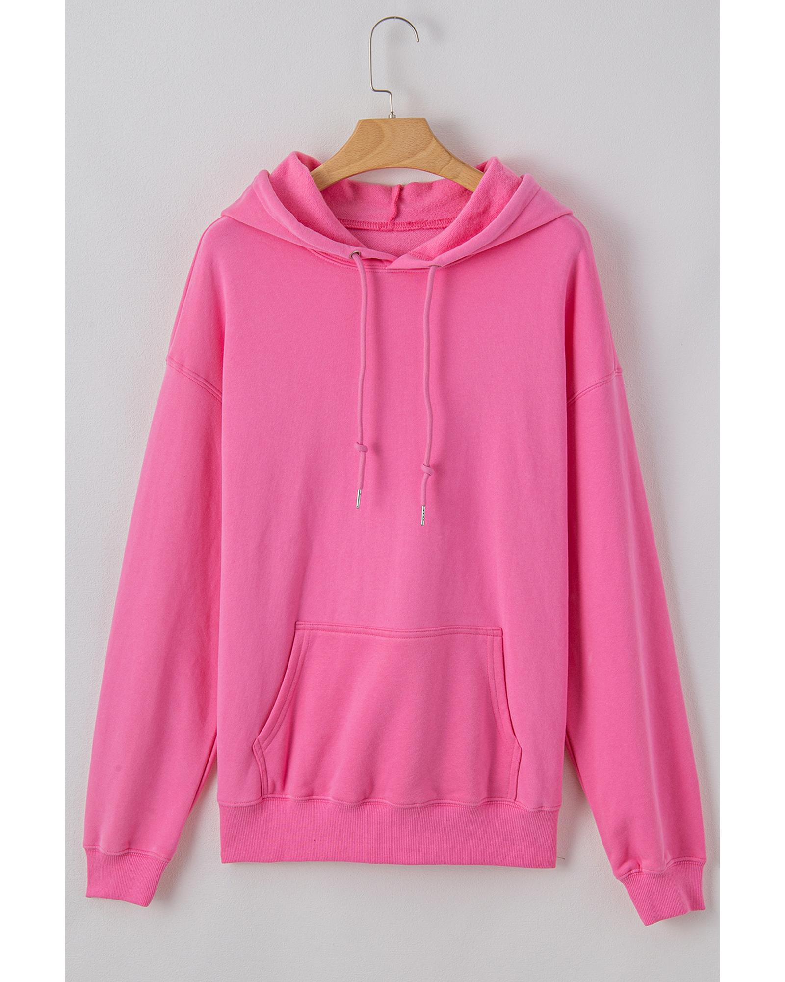 V539-AZEXDC25316608-P3010-S-202506130540-00 Bonbon Fleece Lined Kangaroo Pocket Drawstring Chunky Hoodie - S - Image 1