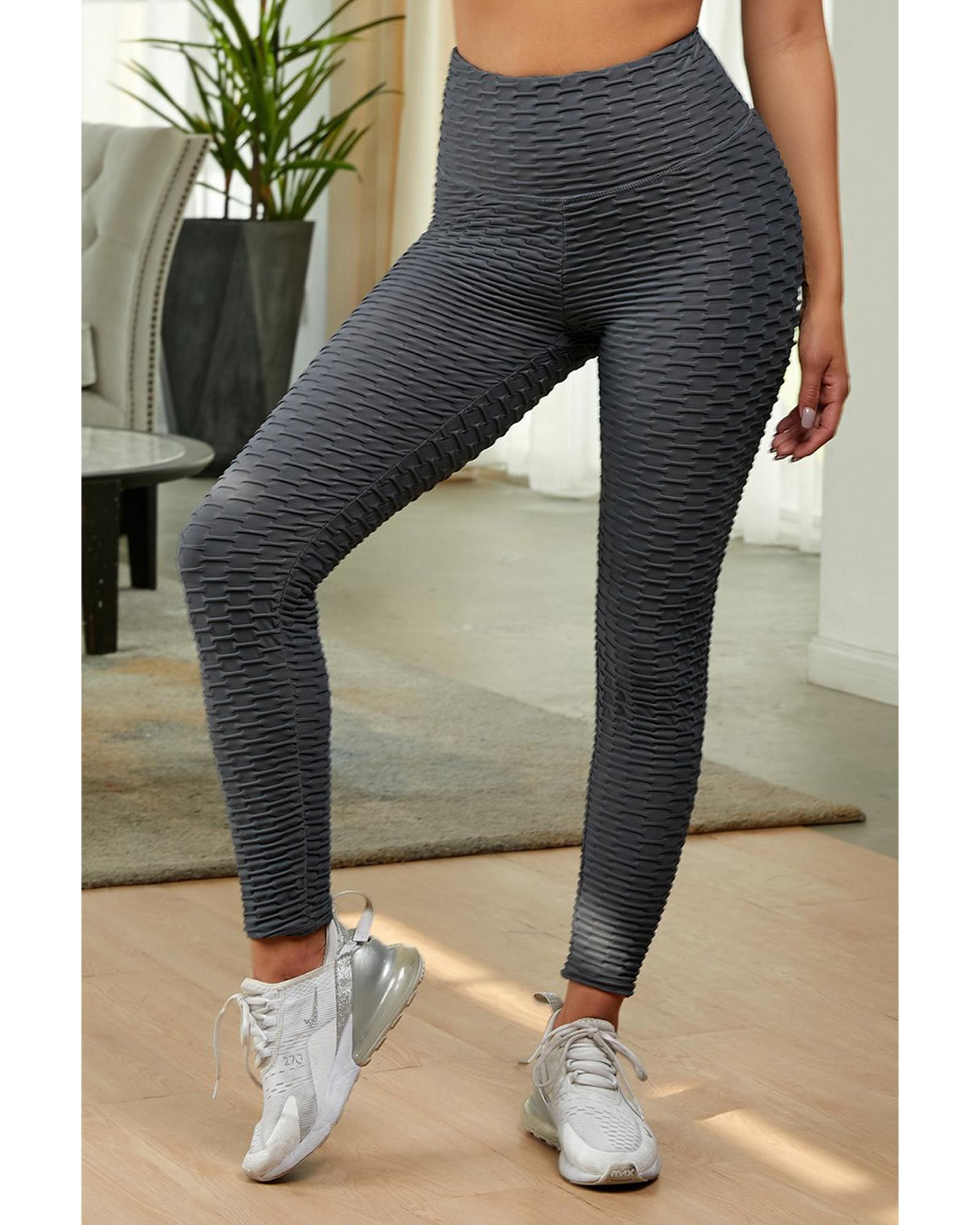 V539-AZEXDC26080-11-S-202506131436-00 Gray Perfect Shape Leggings - S - Image 1