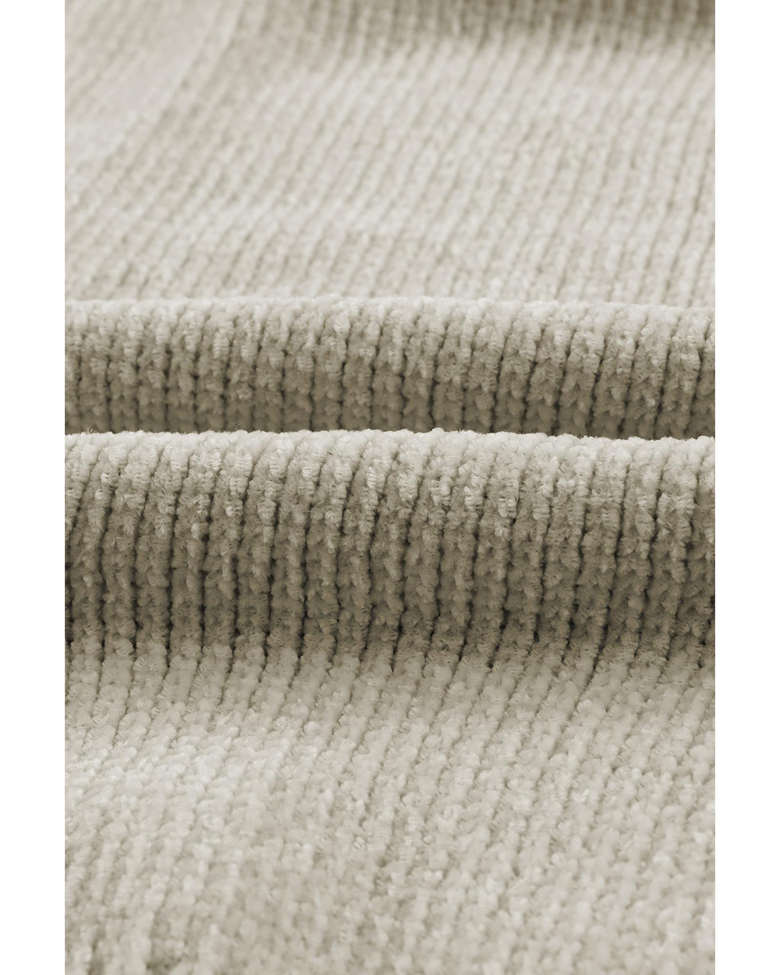 V539-AZEXDC271912-11-2XL-202508300310-00 Gray Buttons Front Pocketed Sweater Cardigan - 2XL - Image 1