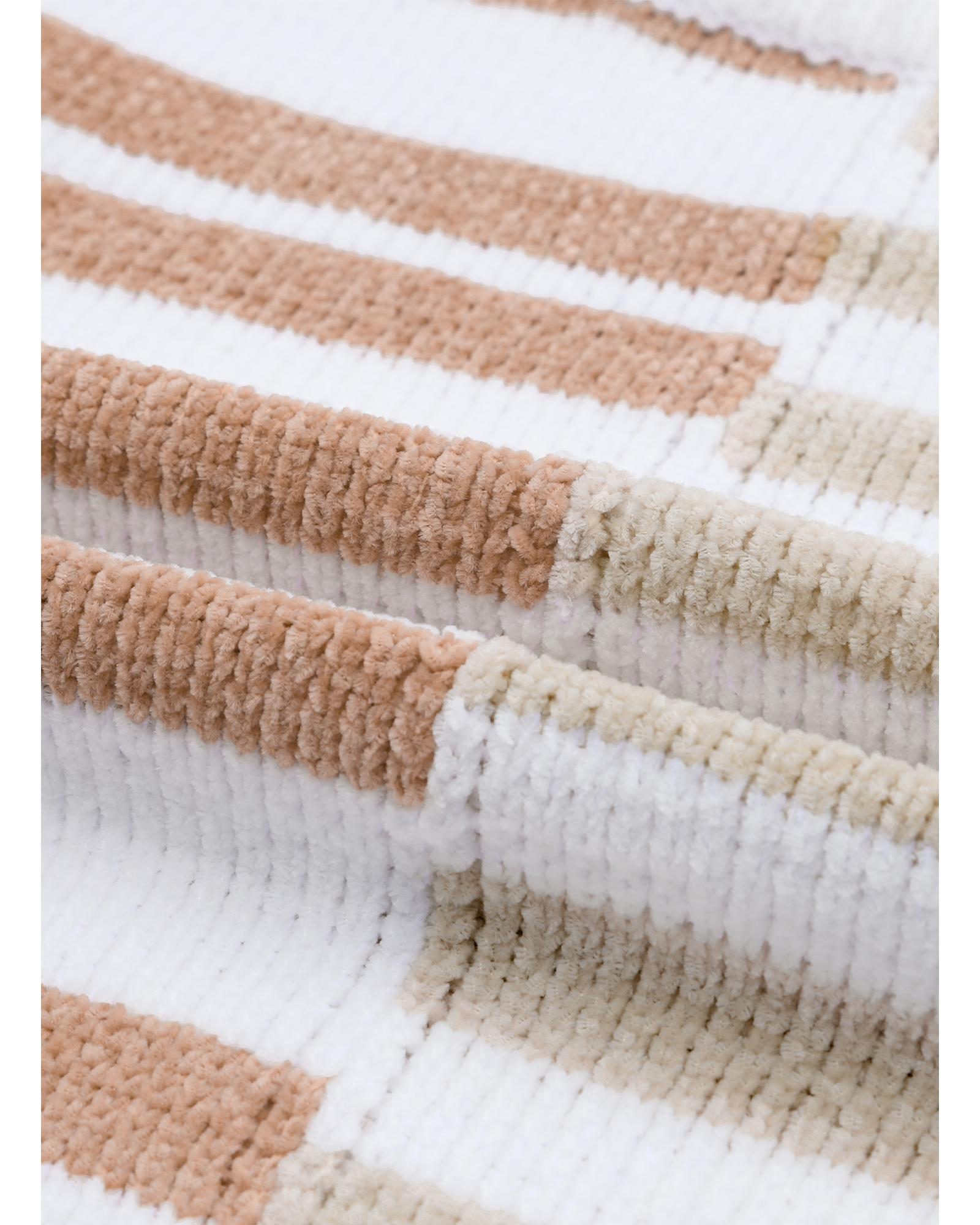V539-AZEXDC2722970-19-L-202508290120-00 Stripe Blocked Drop Shoulder Slouchy Sweater - L - Image 1