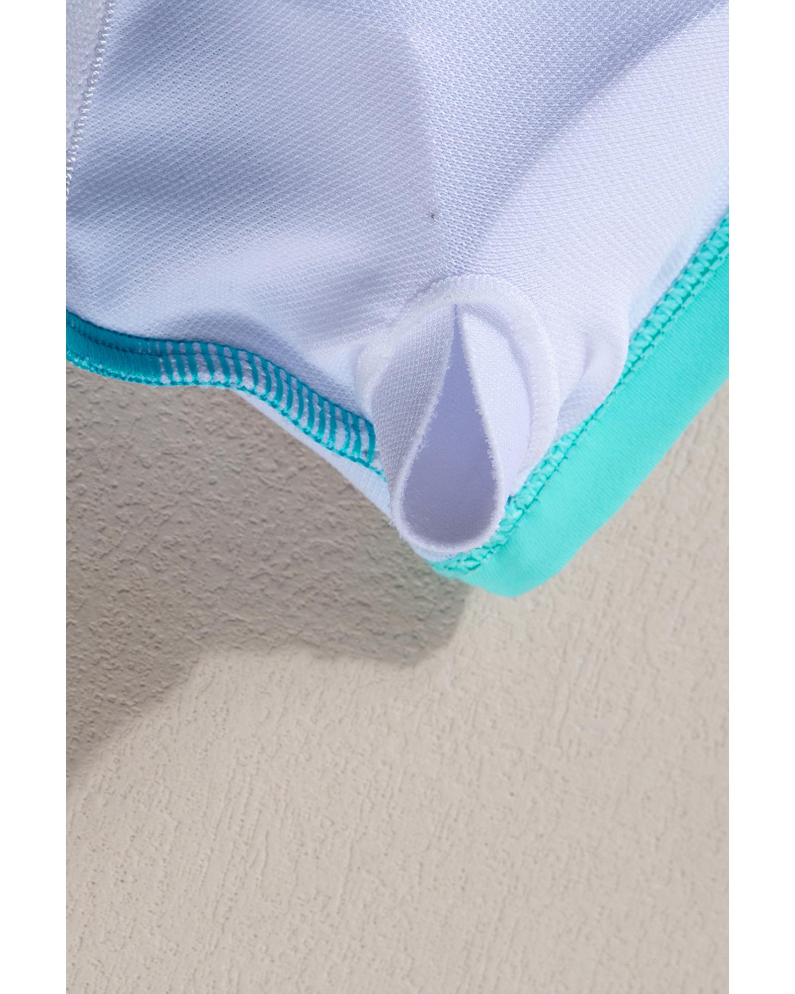 V539-AZEXDC434065-P305-XL-202508291425-00 Blue Contrast Trim Crisscross Back High Waisted Bikini - XL - Image 1
