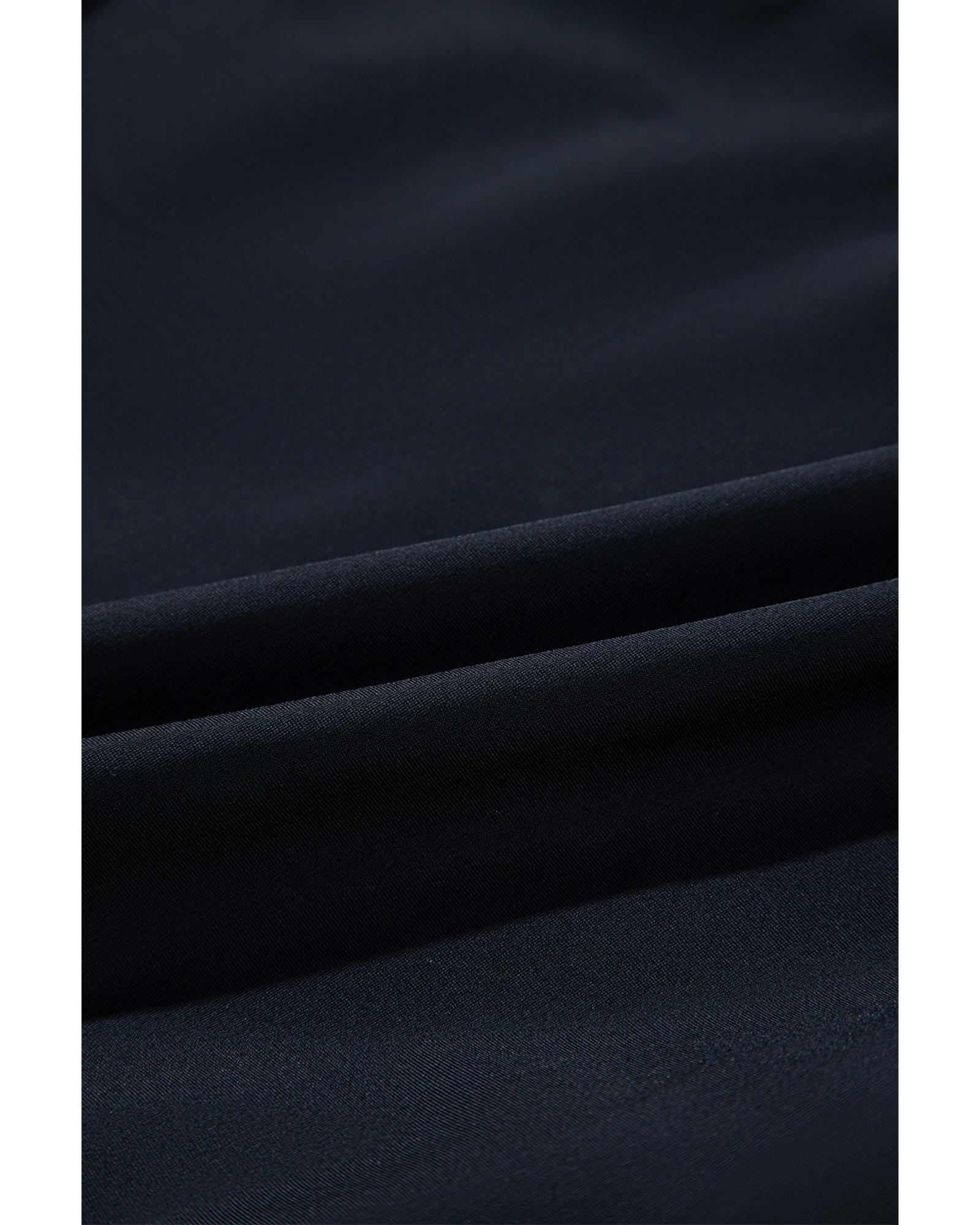 V539-AZEXDC444231-P2-XL-202508300330-00 Black Color Block Ric Rac Trim U Neck One Piece Swimsuit - XL - Image 1