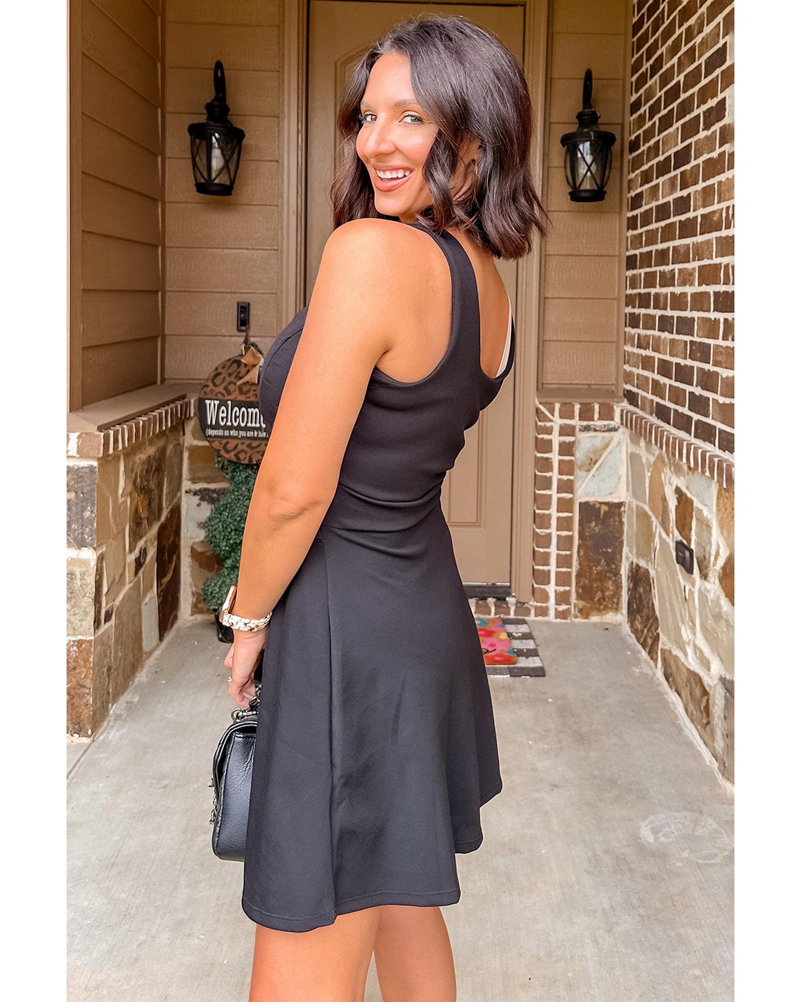 V539-AZEXDC6123598-P2-L-202508281010-00 Black Cut Out Front High Waist Tank Mini Dress - L - Image 1