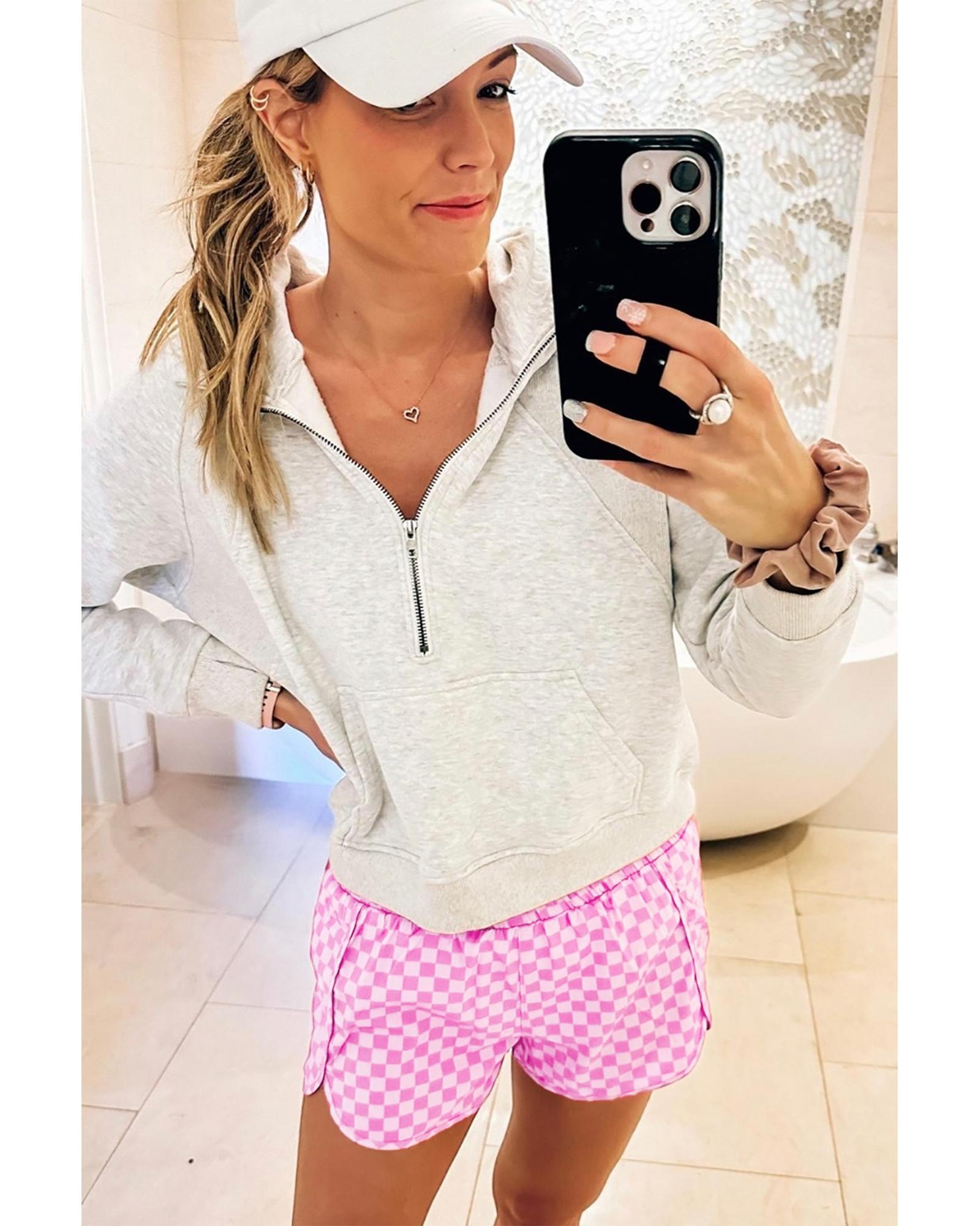 V539-AZEXDC731248-1010-S-202508262355-00 Azura Exchange High Waisted Plaid Athletic Shorts - S - Image 1