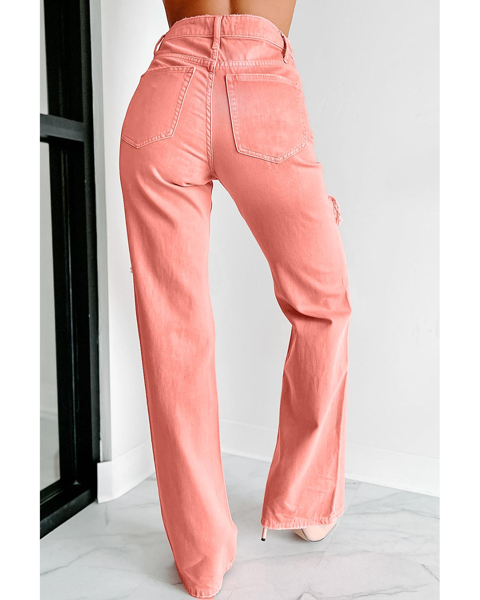V539-AZEXDC7873435-10-8-202508290505-00 Azura Exchange Ripped Straight Leg Pocket Jeans - 8 US - Image 1