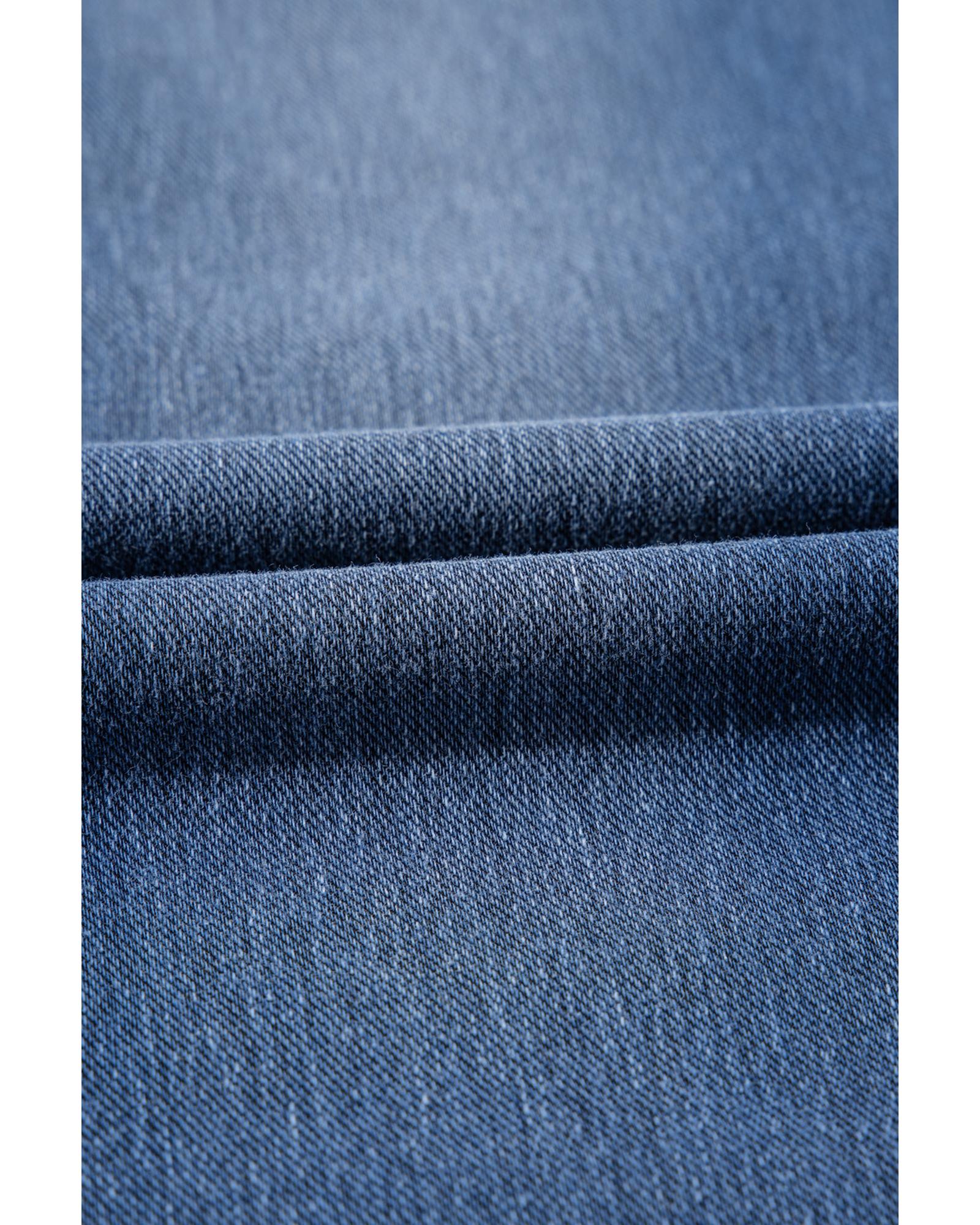 V539-AZEXDC7875070-P605-S-202506151253-00 Navy Blue Skinny Elastic Waist Ankle Length Mid Waist Jeggings with Pockets - S - Image 1