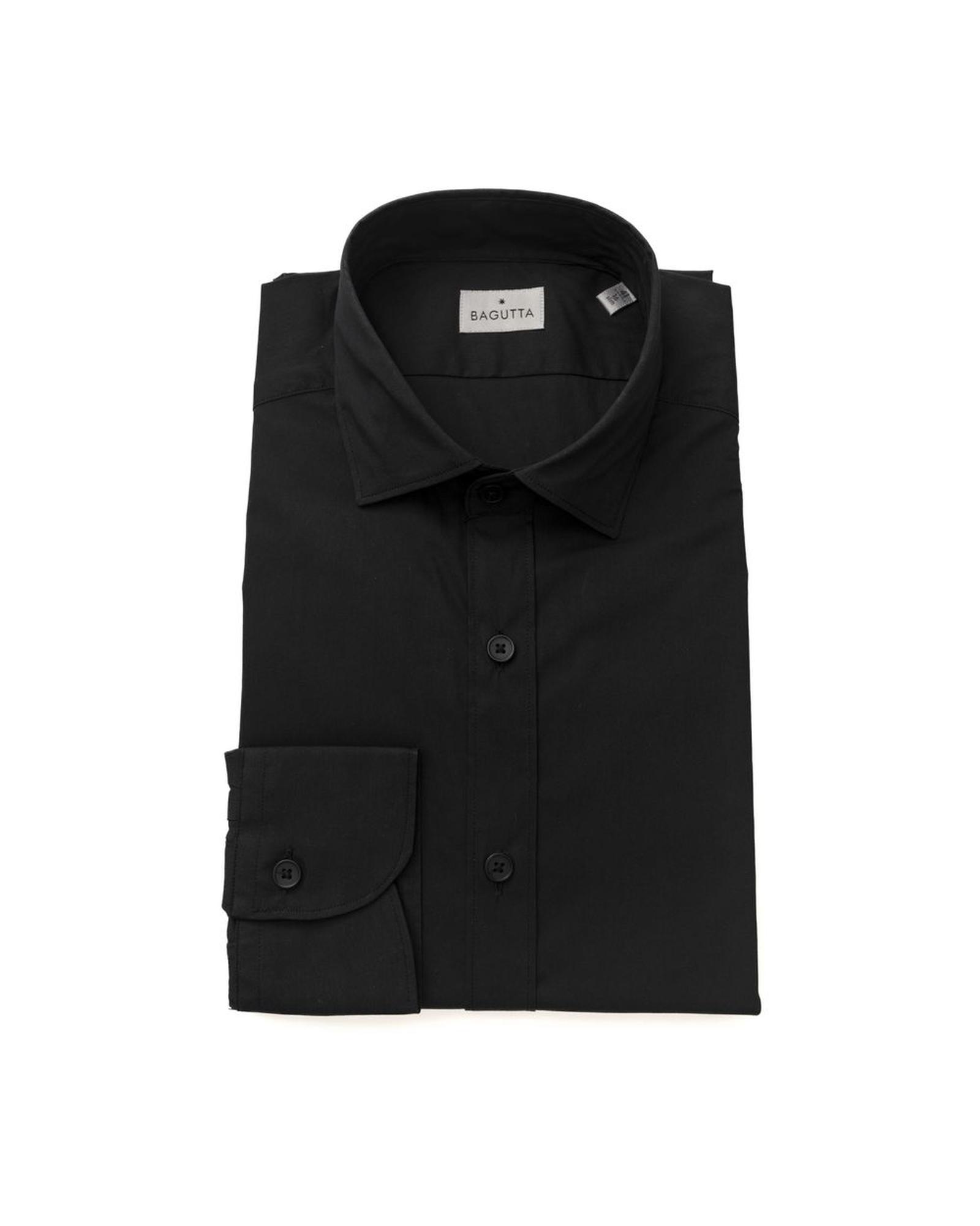 V539-BA-23932-XL-171810-00 Bagutta Men's Black Cotton Shirt - XL - Image 1