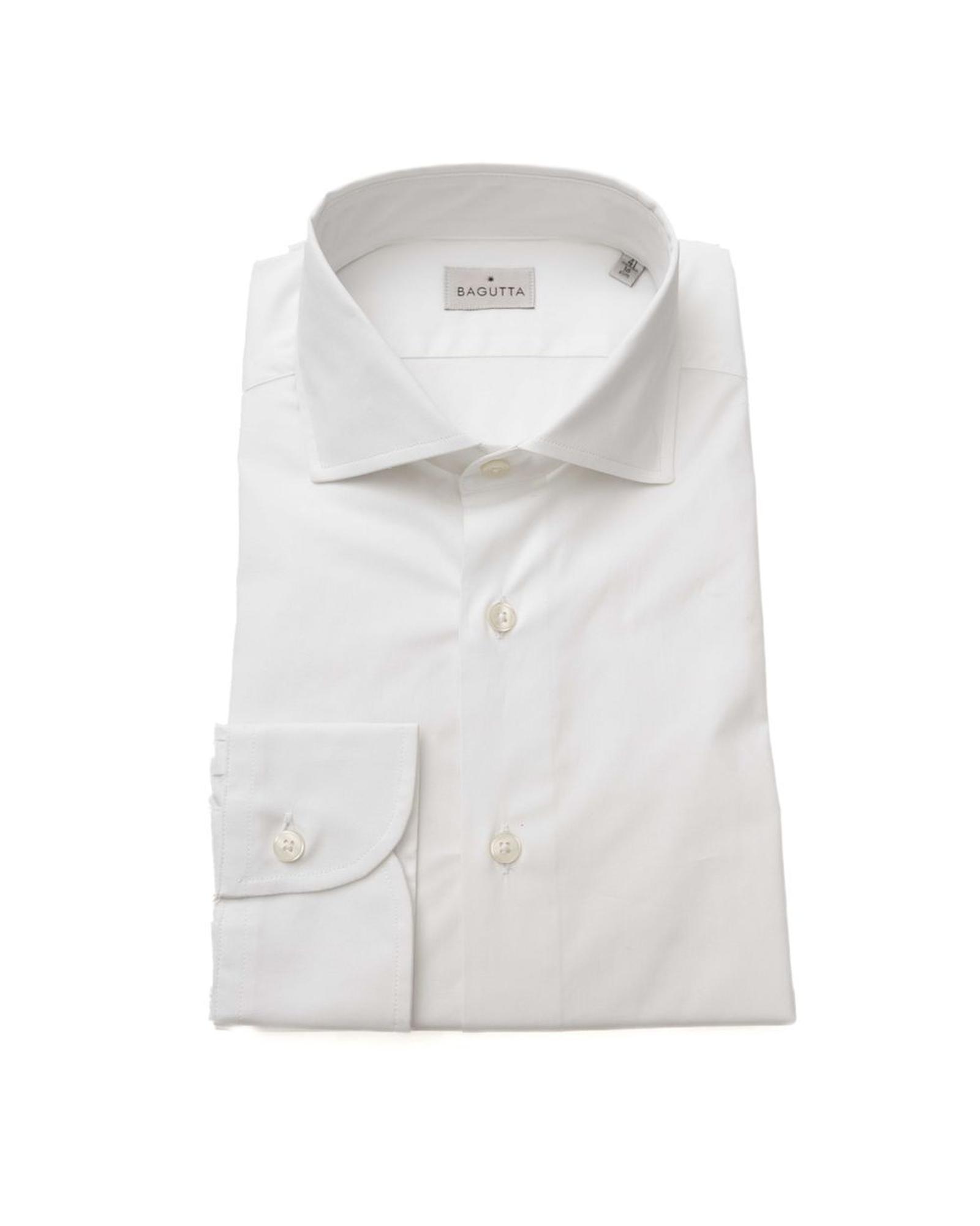 V539-BA-23946-XL-170475-00 Bagutta Men's White Cotton Shirt - XL - Image 1