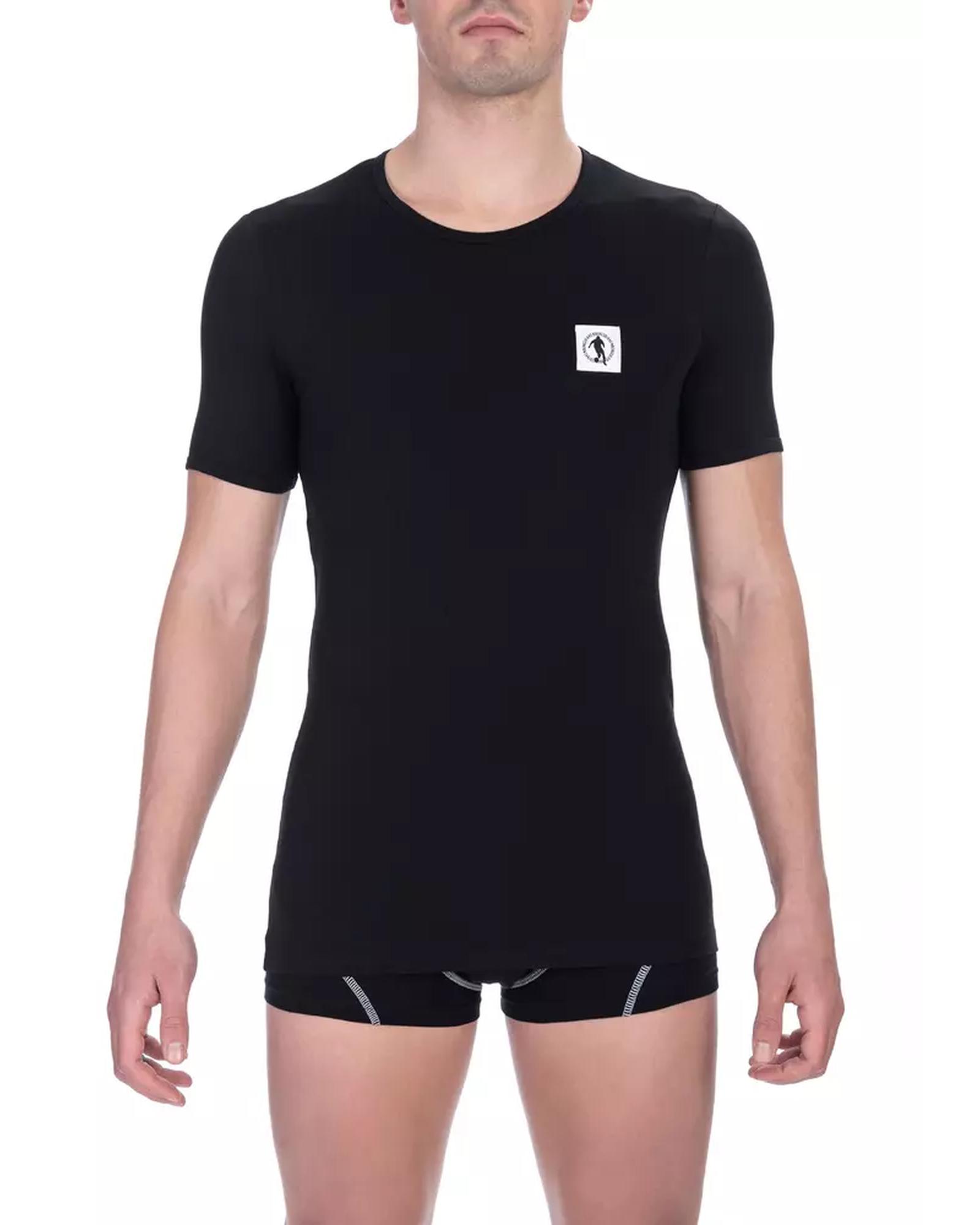 V539-BI-21807-XL-202509010315-00 Black Classic Logo T-Shirt XL Men - Image 1