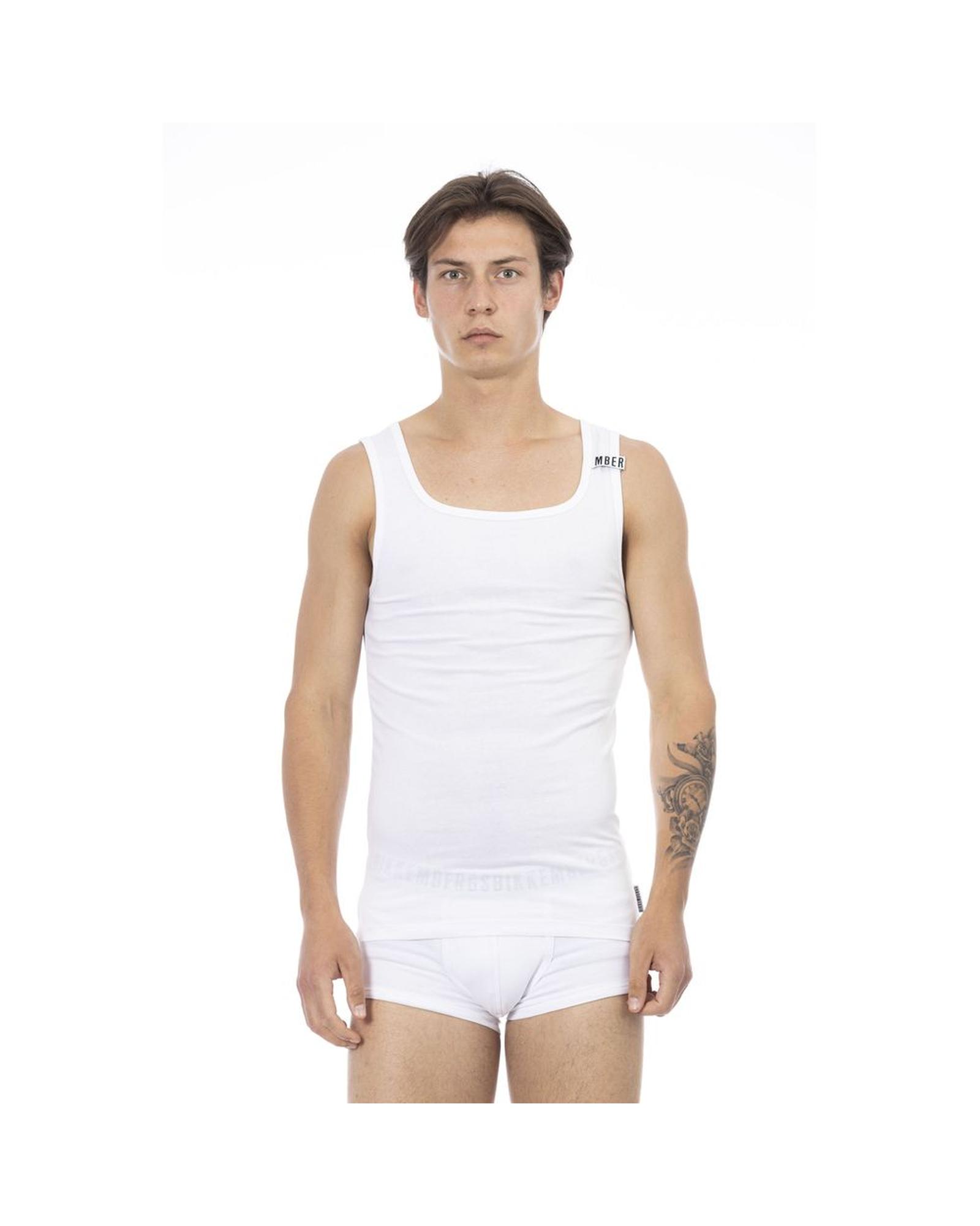 V539-BI-22648-XXL-202508311540-00 Stretch Cotton Logoed Shoulder Pad Mens Tank Top 2XL Men - Image 1