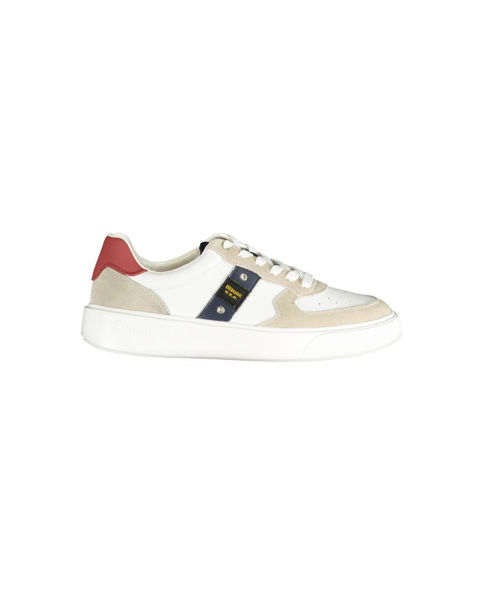 V539-BL-33852-EU41US8-202506160116-00 Blauer Men's White Polyester Sneaker - 41 EU - Image 1