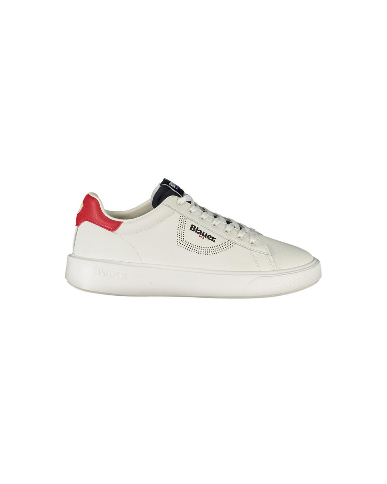 V539-BL-36052-EU41US8-202506160222-00 Blauer Men's White Leather Sneaker - 41 EU - Image 1