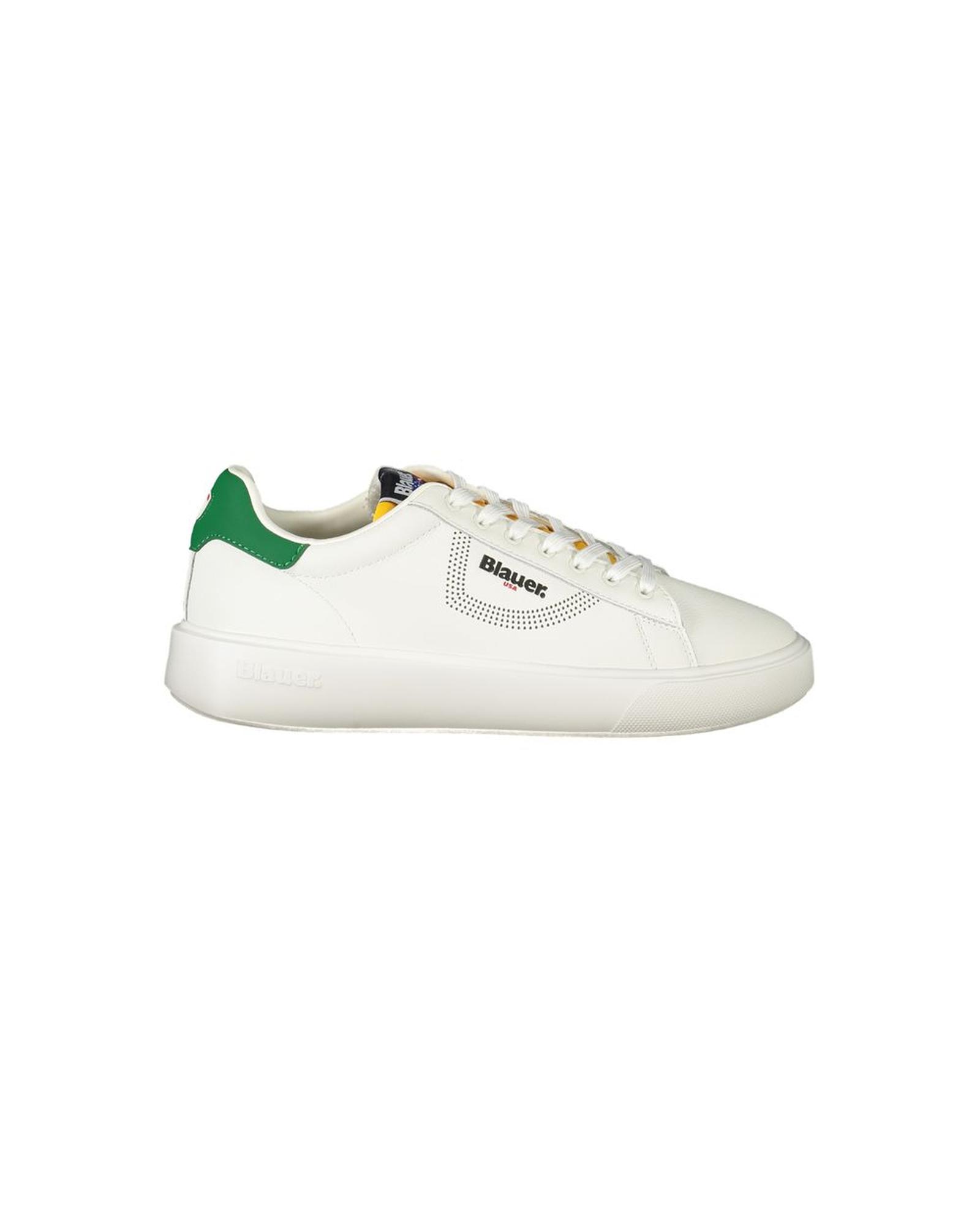 V539-BL-36057-EU44US11-202506160227-00 Blauer Men's White Leather Sneaker - 44 EU - Image 1