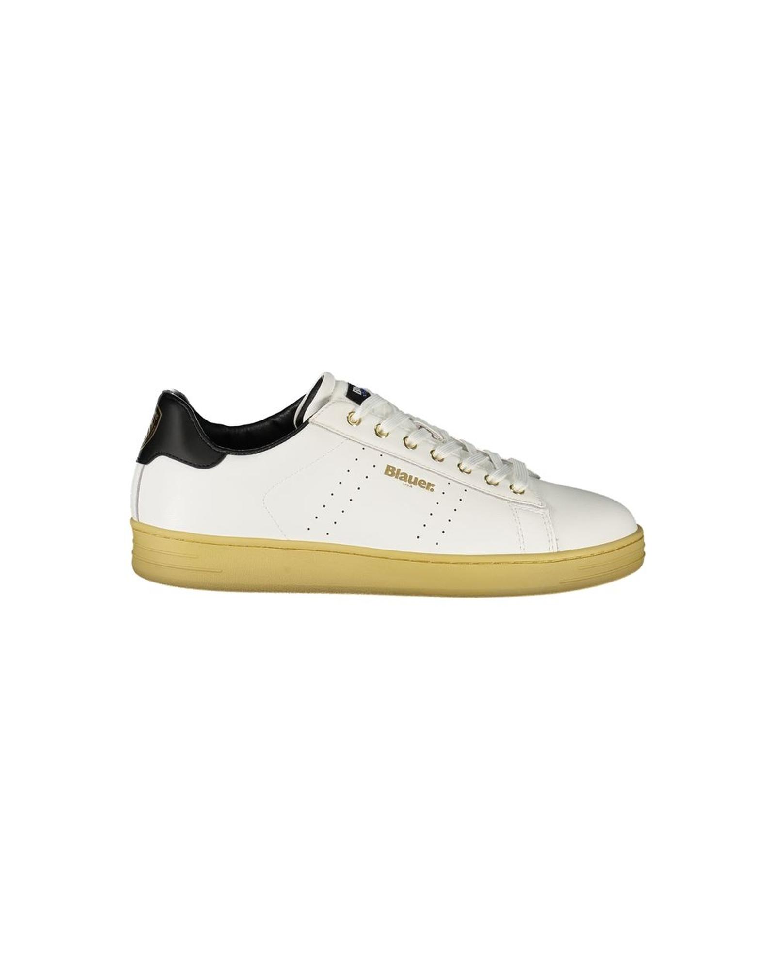 V539-BL-36058-EU44US11-202506160231-00 Blauer Men's White Leather Sneaker - 44 EU - Image 1