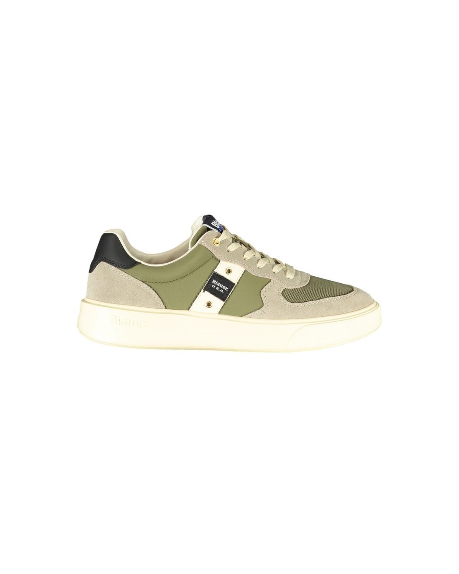 V539-BL-36376-EU42US9-202506160242-00 Blauer Men's Green Leather Sneaker - 42 EU - Image 1