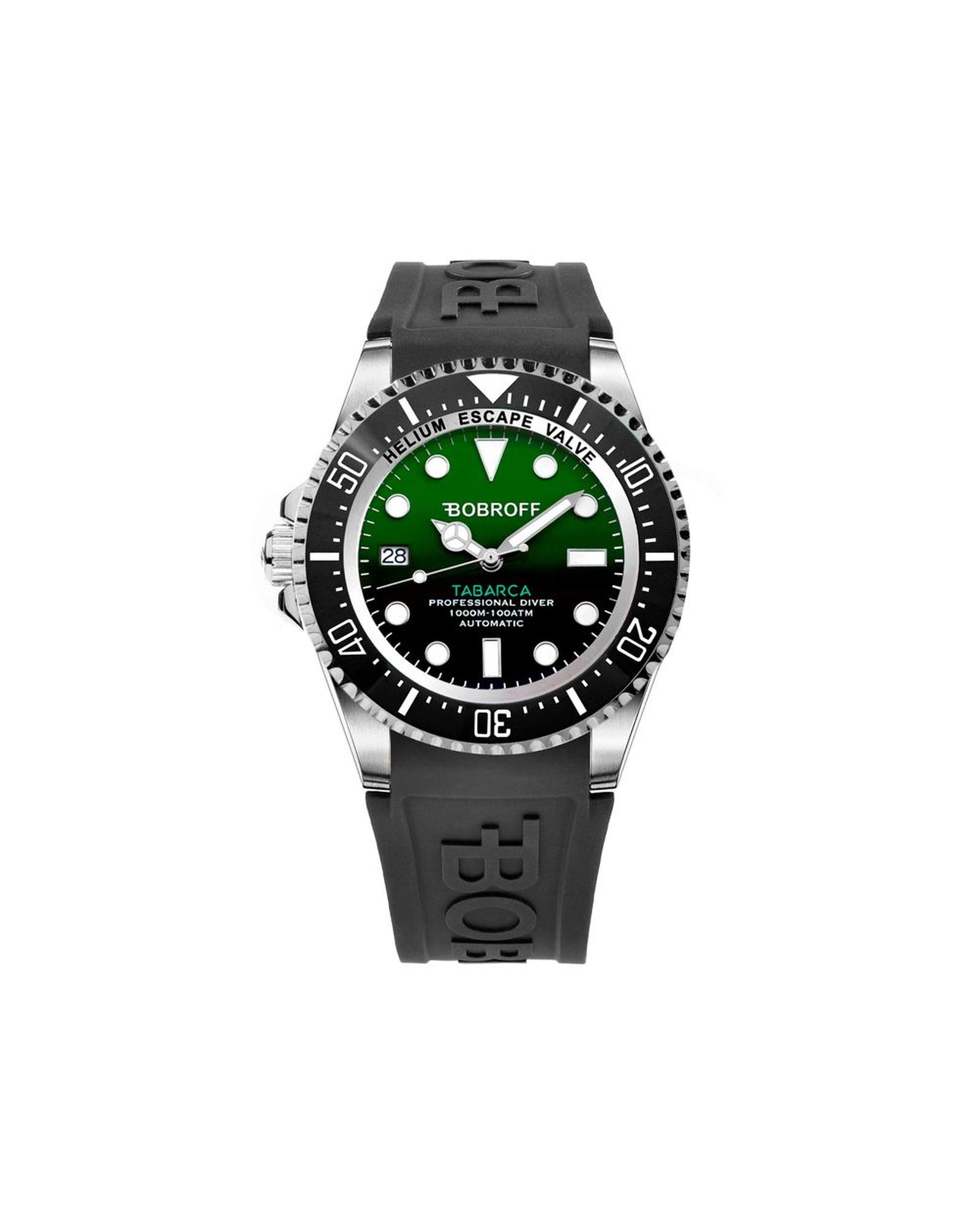 V539-BOBF0002IBFSTNAC-202506160017-00 Bobroff Men's Black Rubber Watch - One Size - Image 1