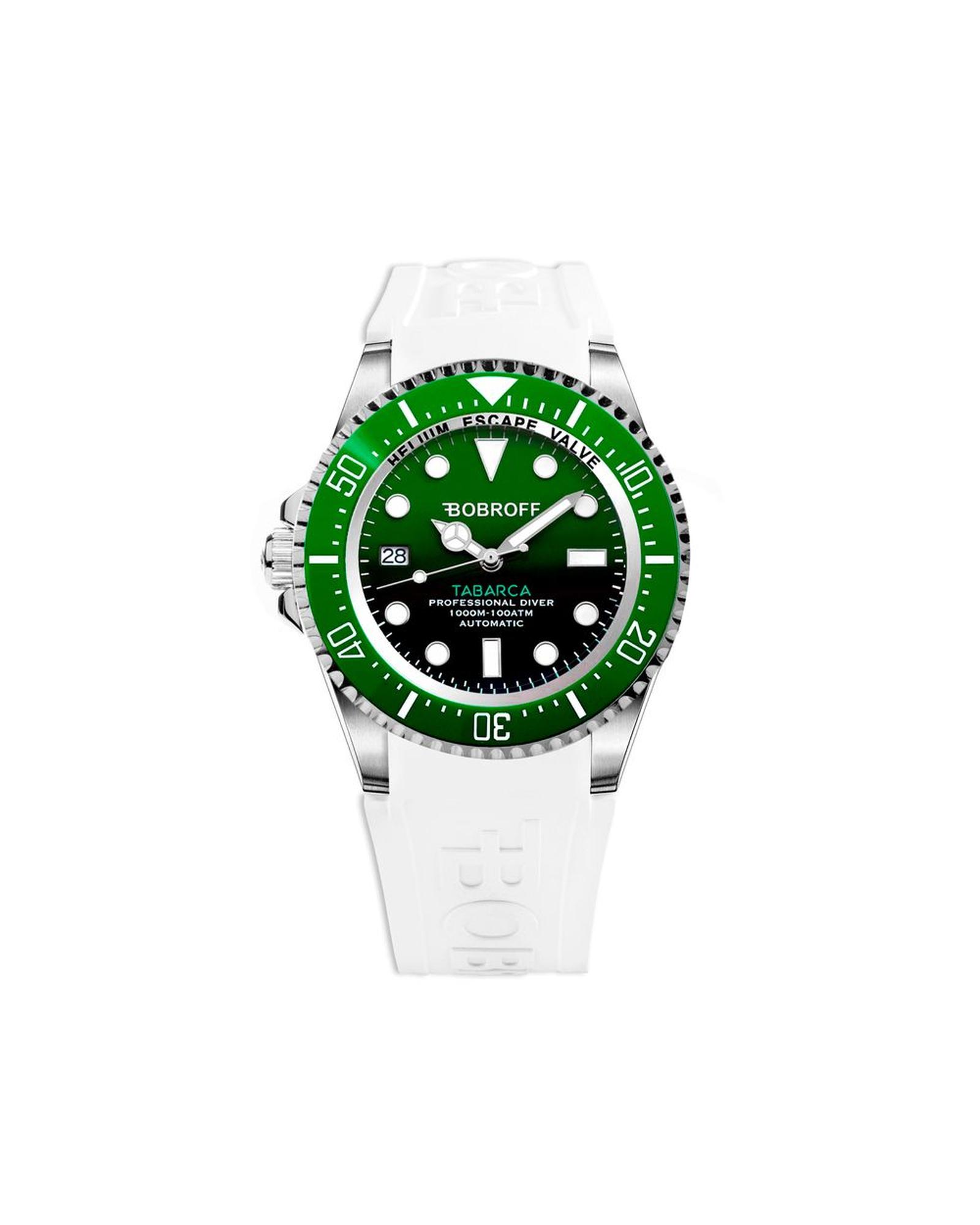 V539-BOBF0002IBVBFSTBAC-202506160020-00 Bobroff Men's White Rubber Watch - One Size - Image 1