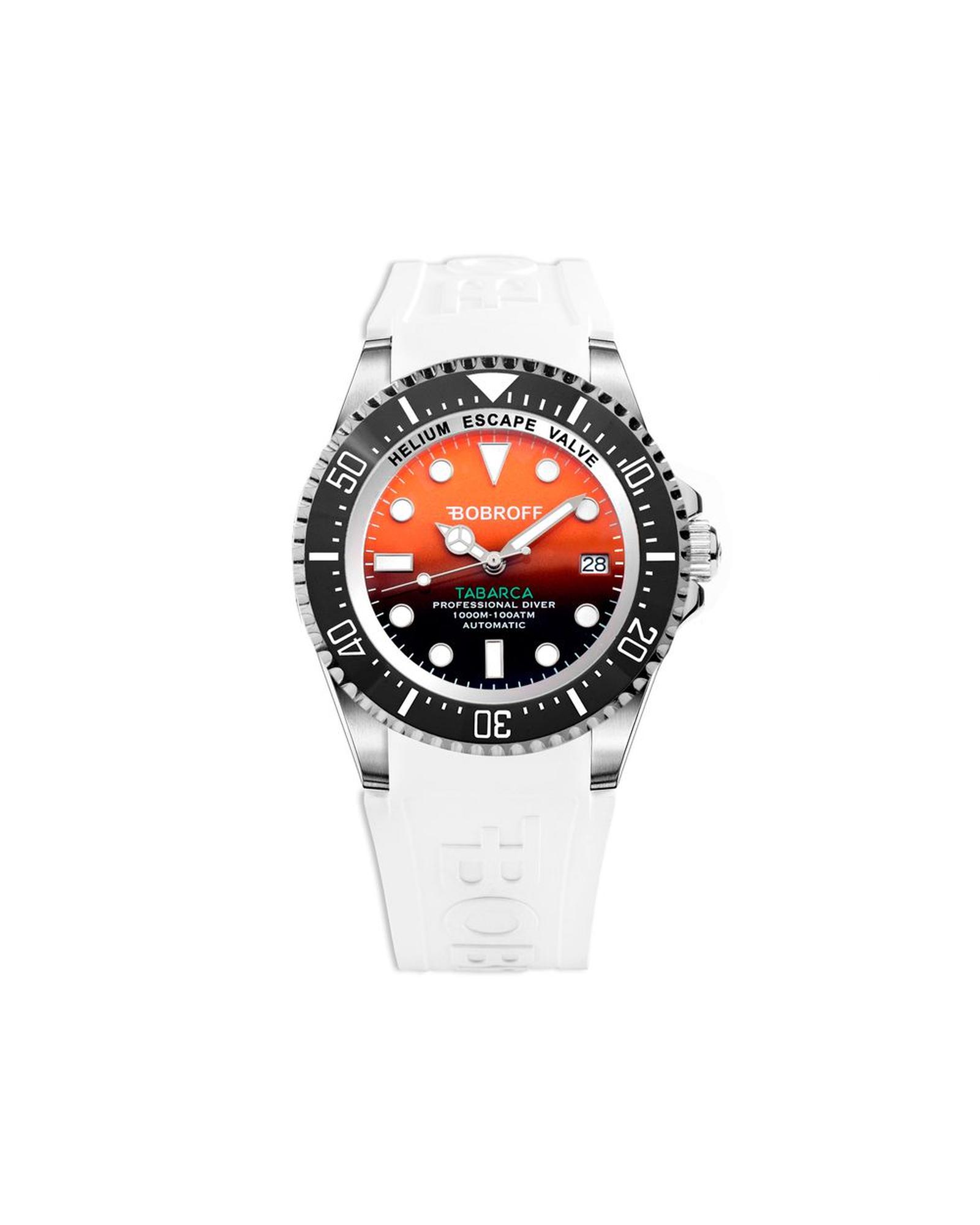 V539-BOBF0004BFSTBAC-202506160026-00 Bobroff Men's White Rubber Watch - One Size - Image 1