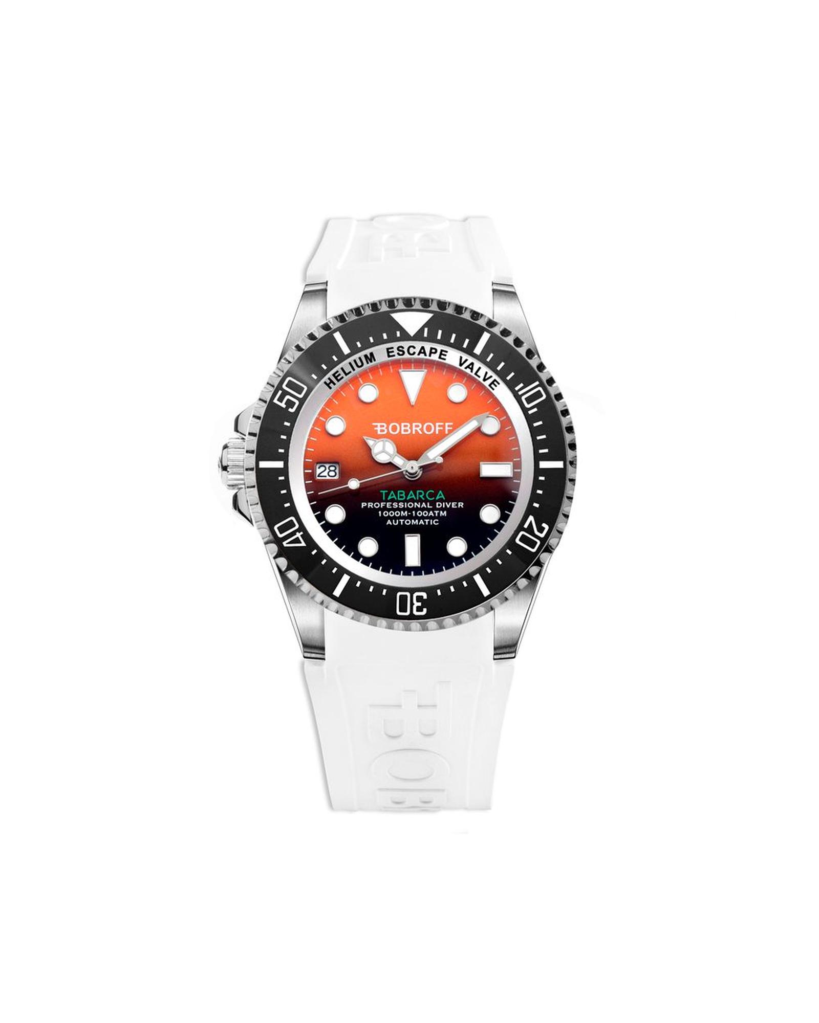 V539-BOBF0004IBFSTBAC-202506160030-00 Bobroff Men's White Rubber Watch - One Size - Image 1
