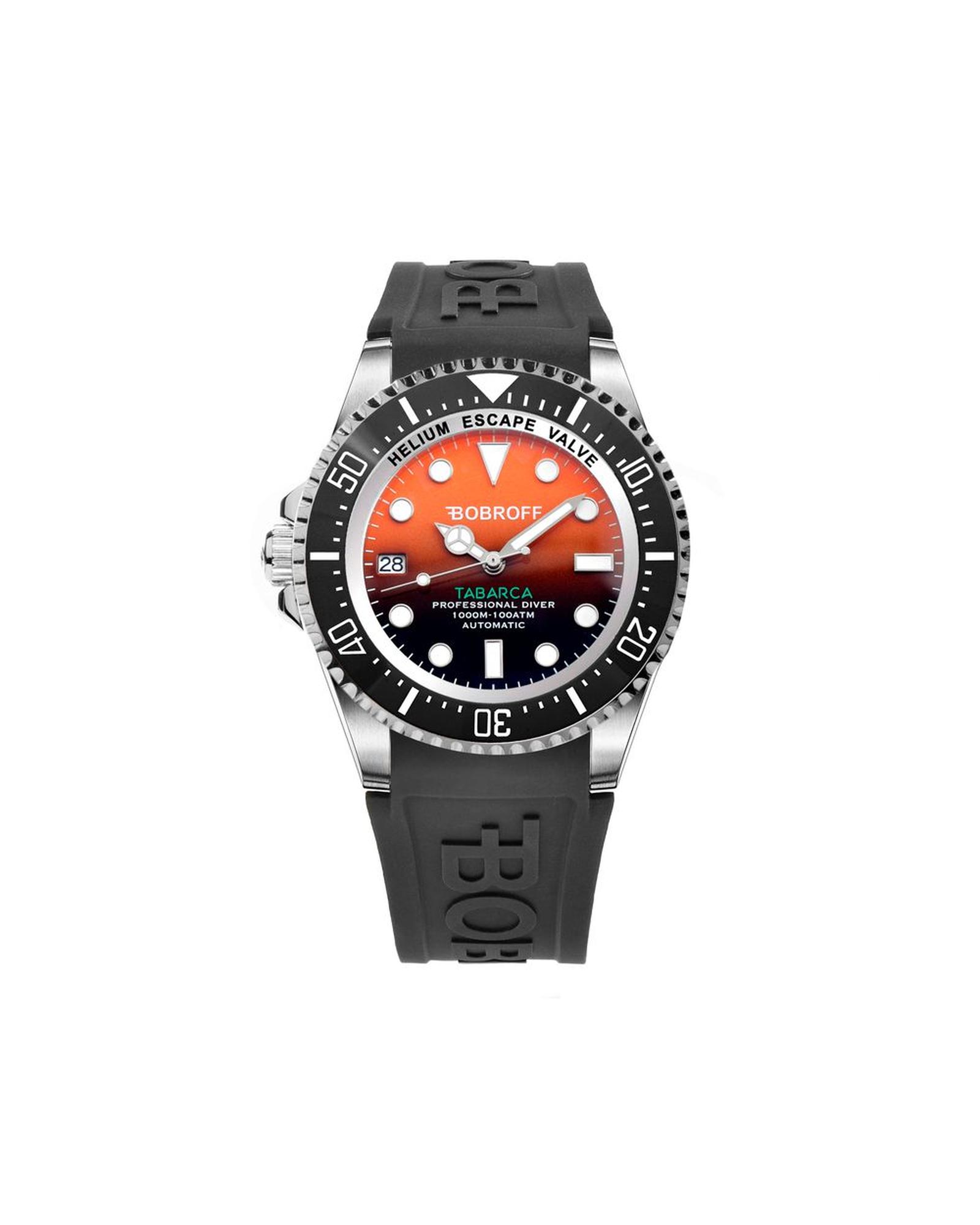 V539-BOBF0004IBFSTNAC-202506160030-00 Bobroff Men's Black Rubber Watch - One Size - Image 1